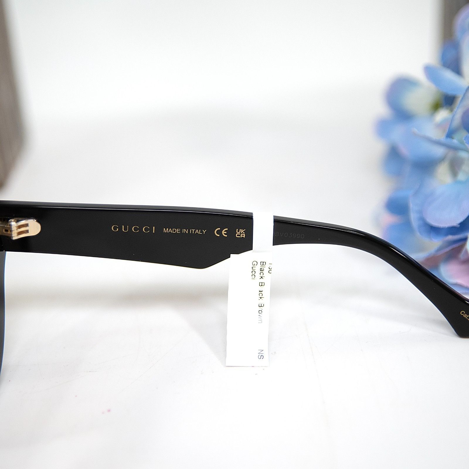 Gucci Gucci Round Black GG Logo Acrylic Metal Sunglasses NWT GG097 Size ONE SIZE - 3 Thumbnail