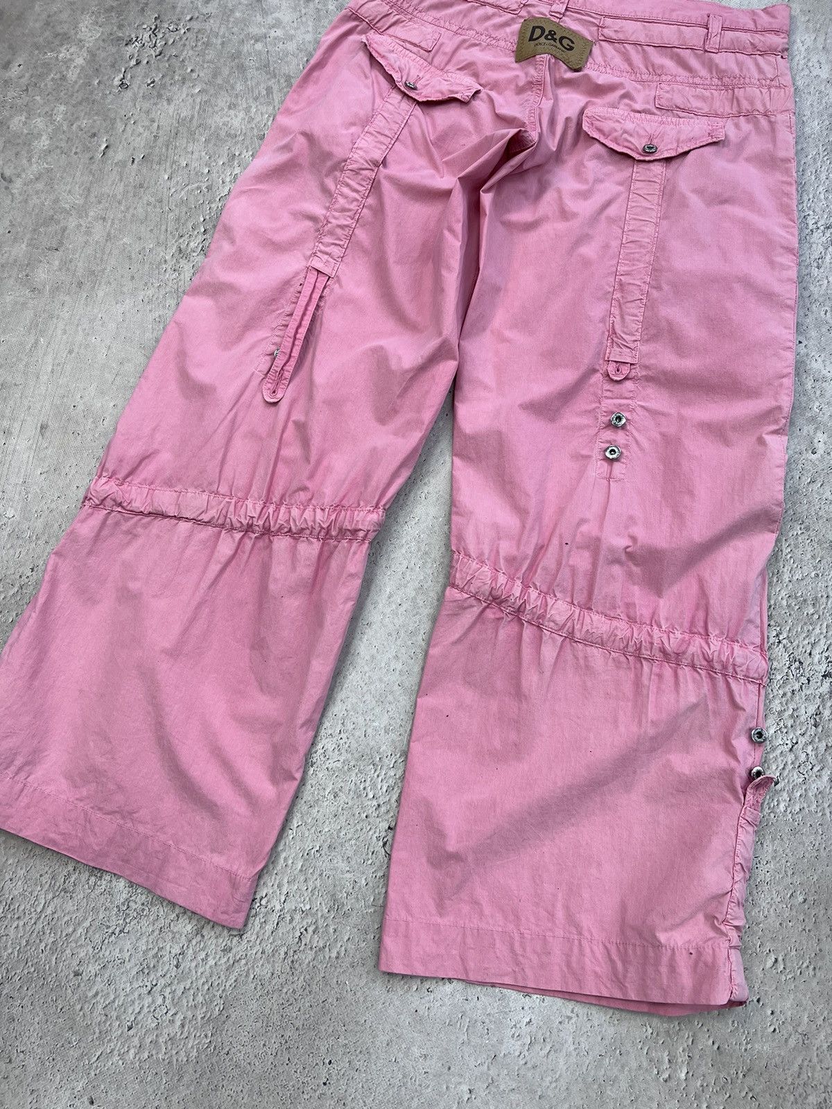 Dolce & Gabbana DOLCE GABBANA Y2K Cargo Flared Pants Parachute Bondage Size 30" / US 8 / IT 44 - 11 Thumbnail