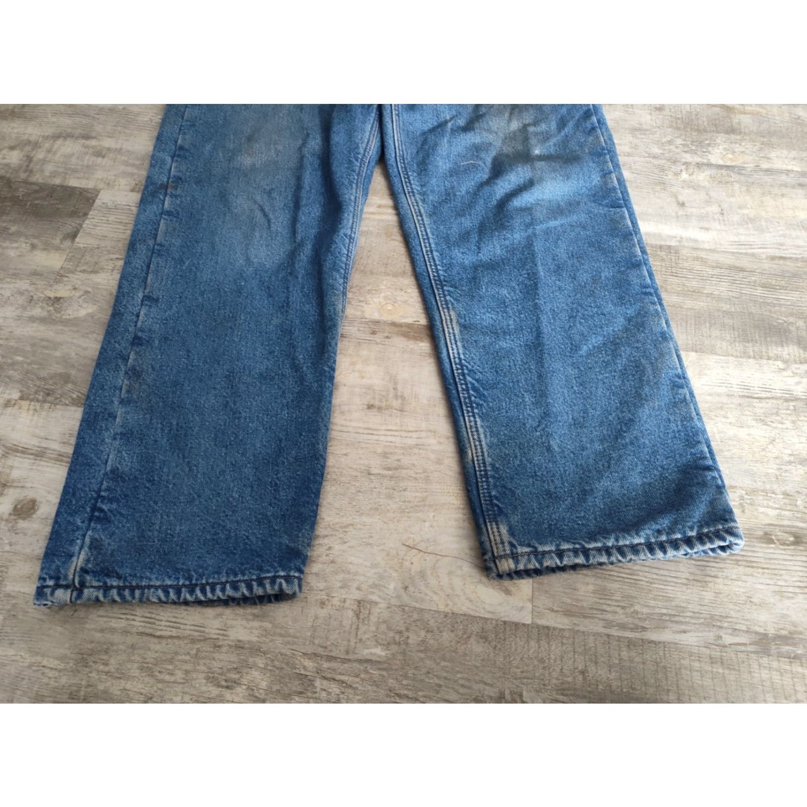 Carhartt VINTAGE Carhartt Jeans Denim Workwear 38x30 Regular Unisex? (Adult) Blue DST B155 Distressed 5-Pocket Zip Closure Workwear Mens Size US 38 / EU 54 - 4 Thumbnail
