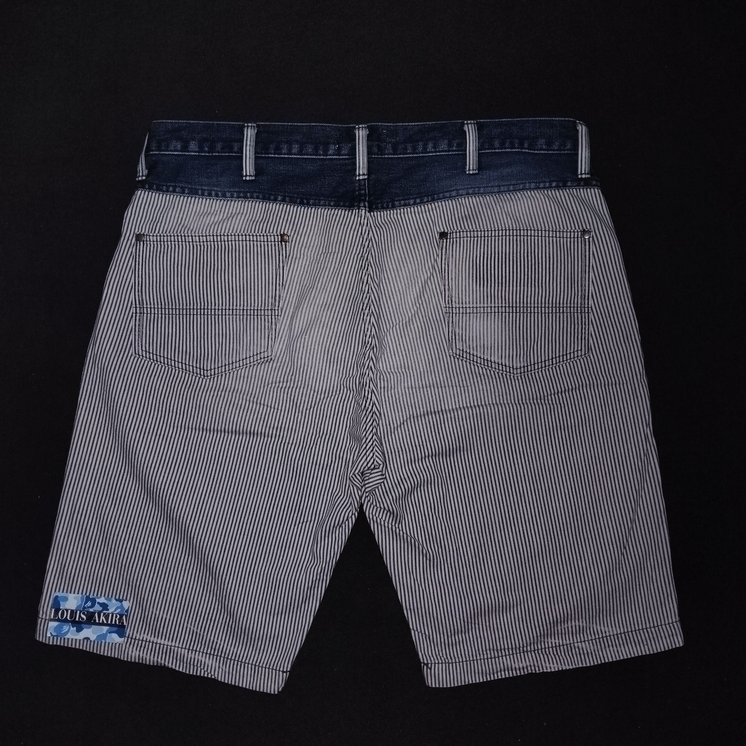 Bape 2008 Bape Denim Hickory Shorts Pants Size US 38 / EU 54 - 6 Thumbnail