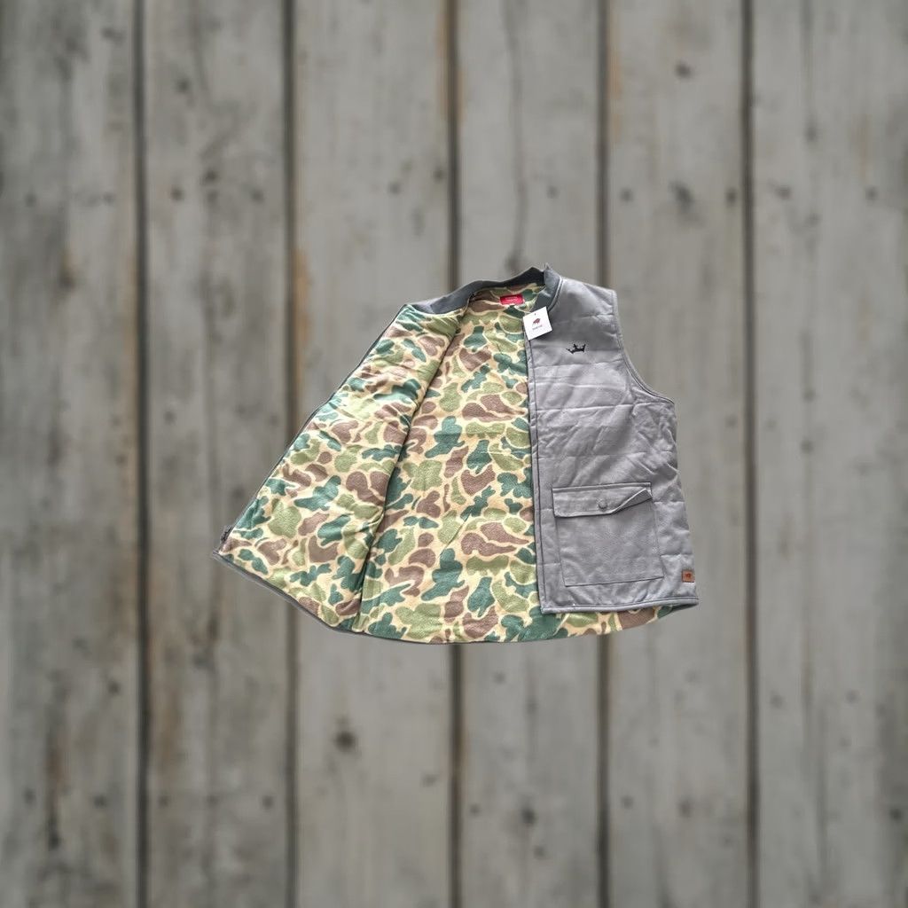 Logo 7 Draft Kings Vest Men's XXL Gray Camo Quilted Full Zip Logo Fantasy Size US XXL / EU 58 / 5 - 1 Thumbnail
