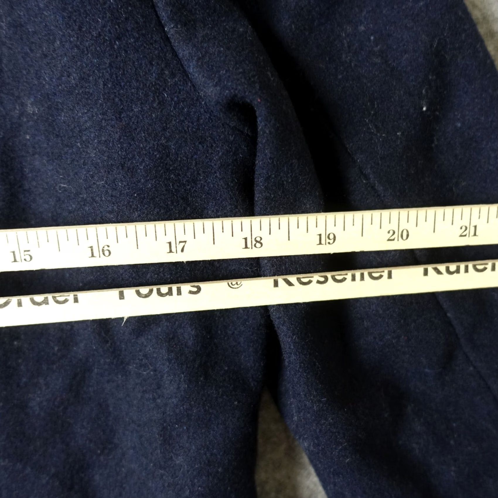 H&M H&M Coat Womens 4 Blue Wool Faux Fur Collar Moto Style Pea Jacket Classic Soft Coat Jacket Motorcycle Biker Classic Size S / US 4 / IT 40 - 7 Thumbnail