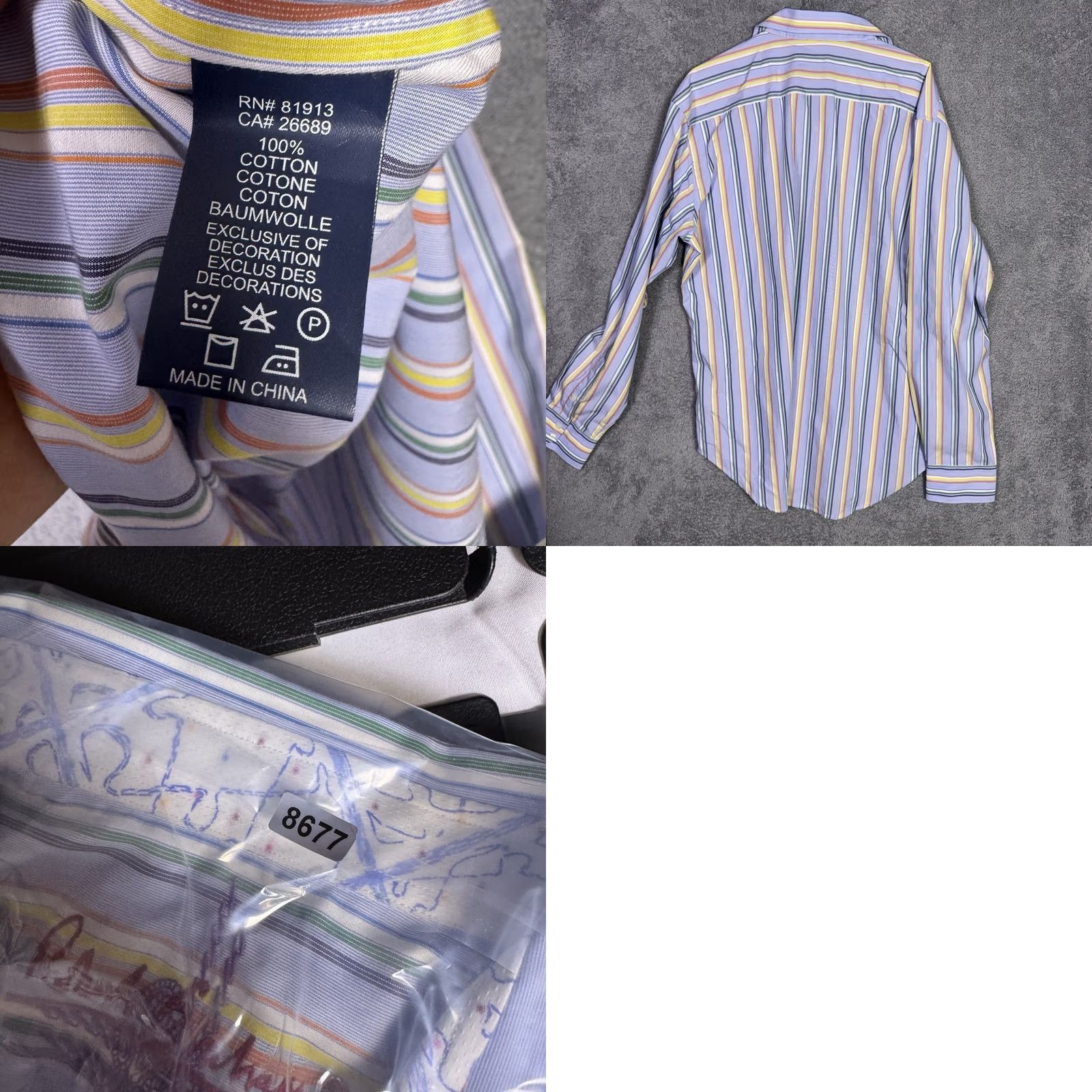 Robert Graham VINTAGE Robert Graham Shirt Mens XL Barcode Flip Cuff Classic Preppy Geometric Abstract Size US XL / EU 56 / 4 - 8 Thumbnail