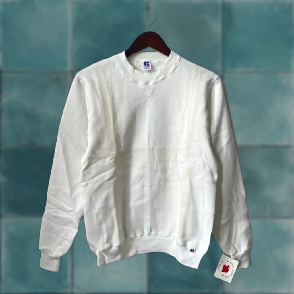Russell Athletic VINTAGE Russell Athletic Sweatshirt Mens XS Crewneck 90s White Deadstock NWT USA Size US XS / EU 42 / 0 - 1 Thumbnail