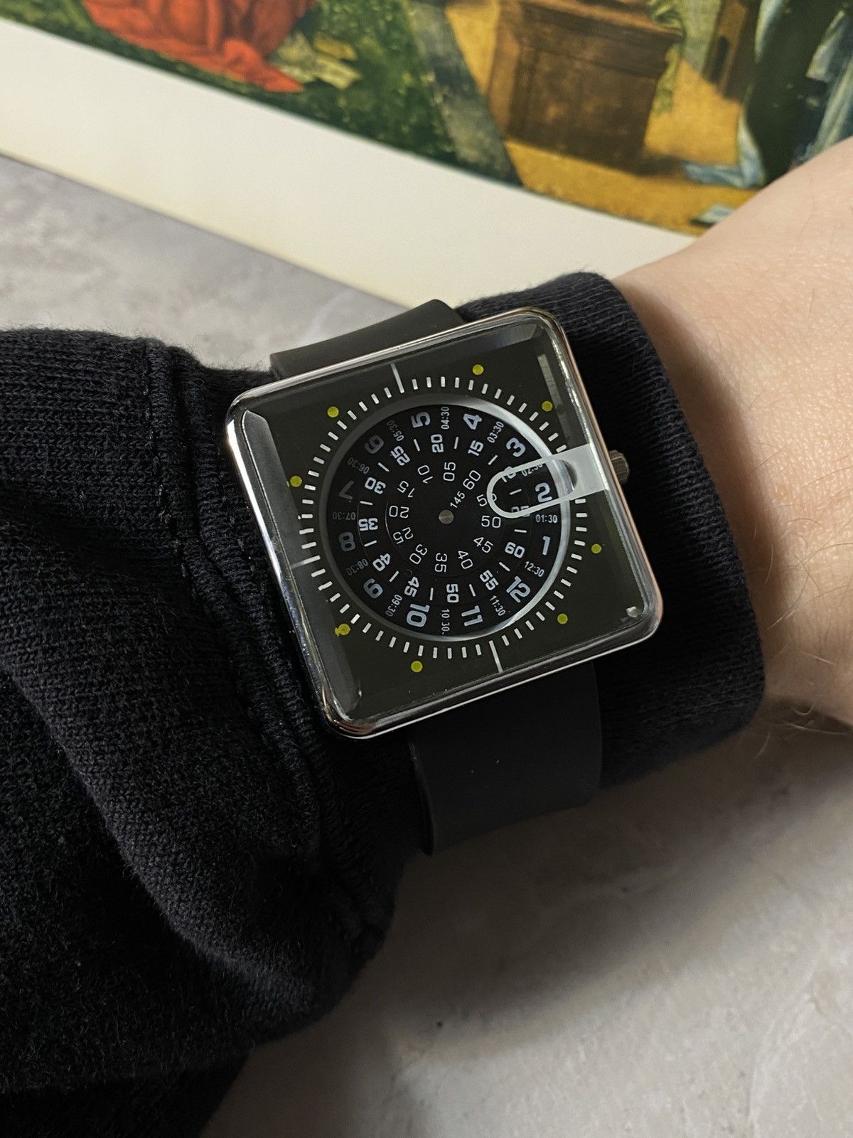 Hysteric Glamour Futuristic Rotating Disc Square Watch Techwear Cyber Size ONE SIZE - 8 Thumbnail