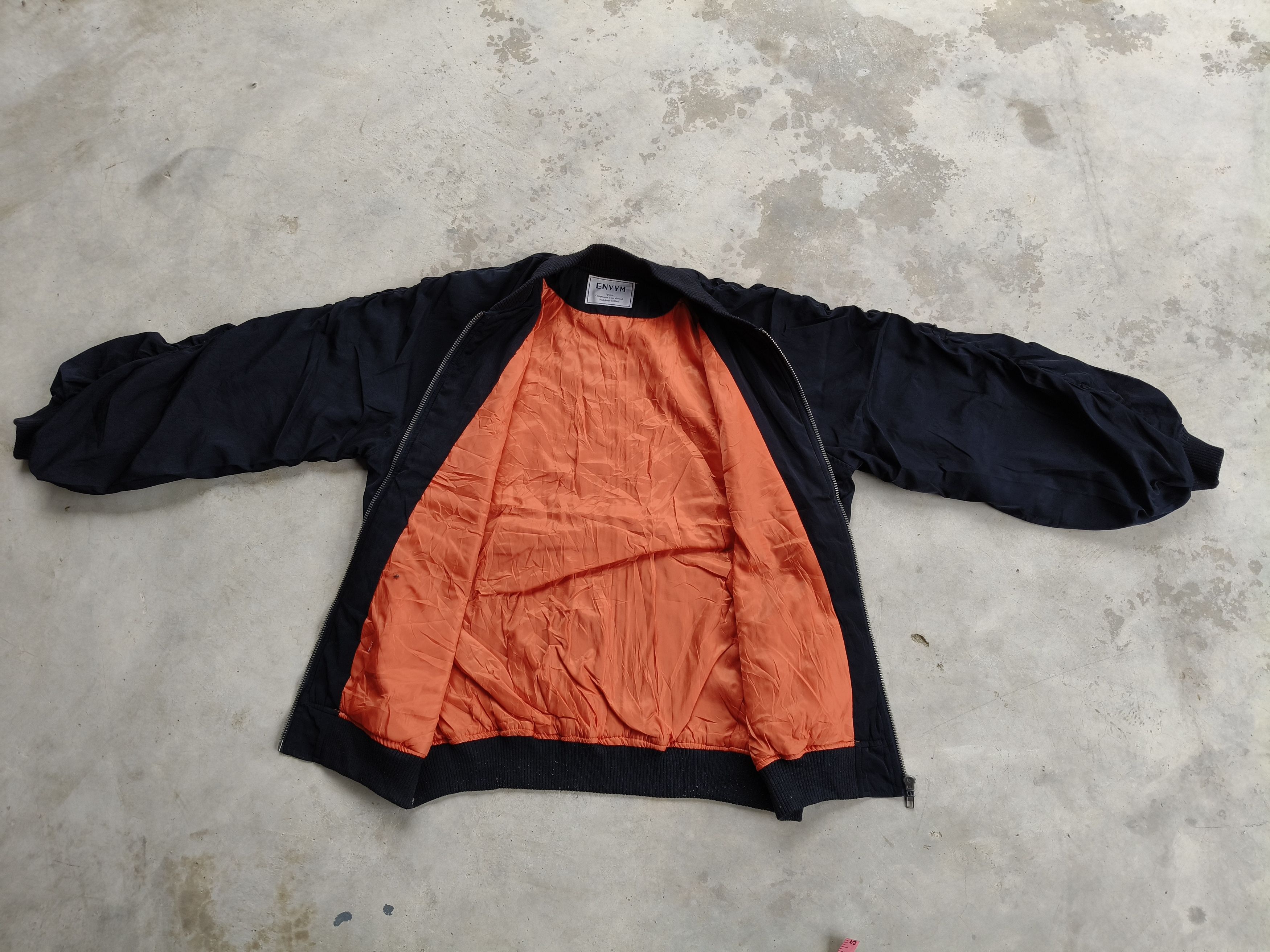 Japanese Brand ENVYM Bomber Jacket Big Logo "CREAM" Size L / US 10 / IT 46 - 7 Thumbnail