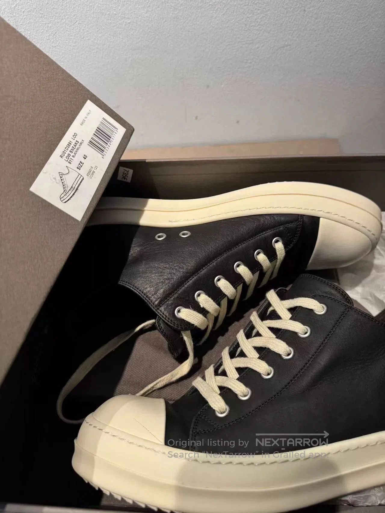 Rick Owens Rick Owens Low-Top Sneakers Size 40. Size US 7 / EU 40 - 7 Thumbnail