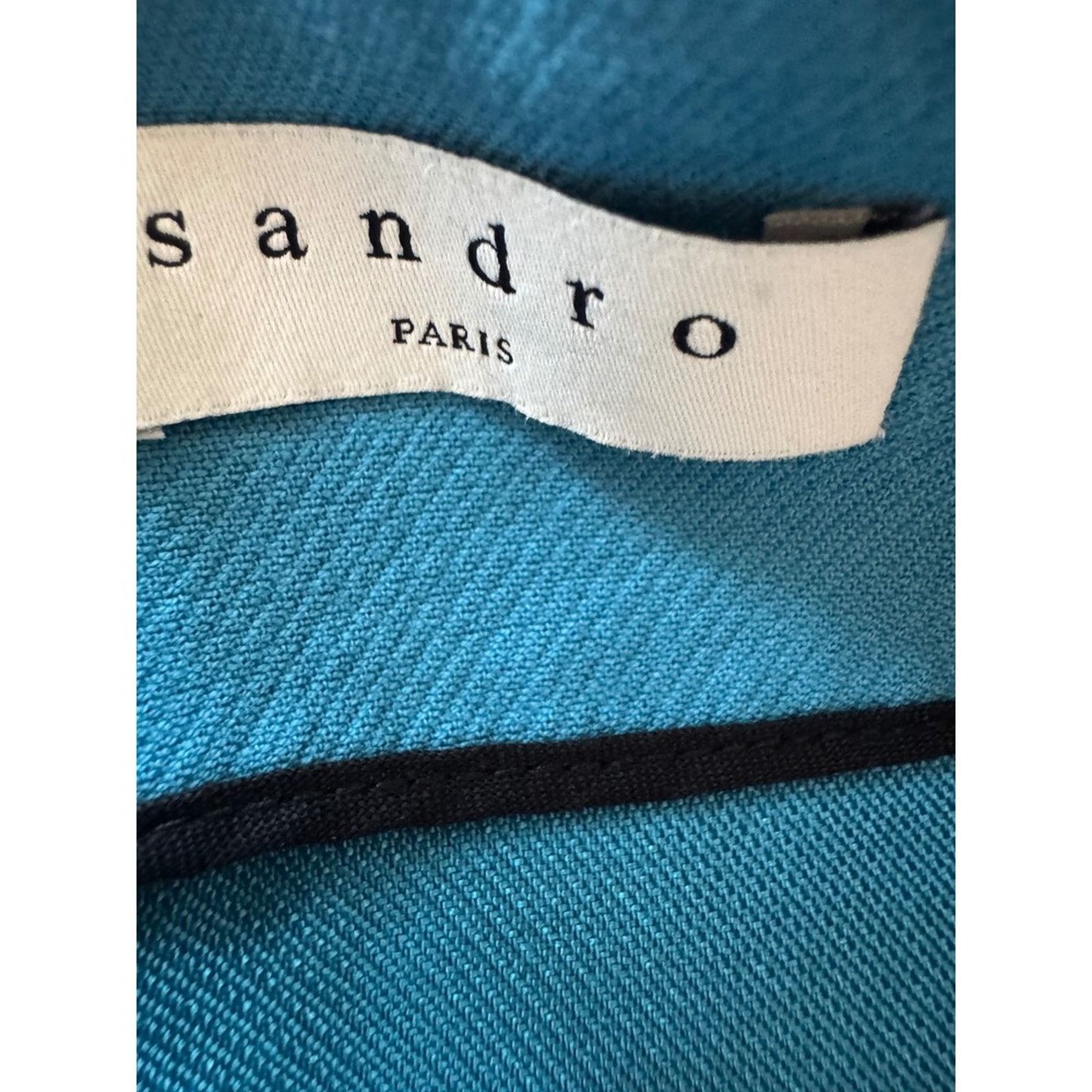 & Other Stories Sandro Paris Blue Textured Ruffle Detail Mini Skirt Size 23" - 4 Thumbnail