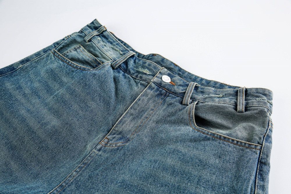 Japanese Brand × Jean Men's casual punk distressed loose washed denim shorts Size US 32 / EU 48 - 3 Thumbnail