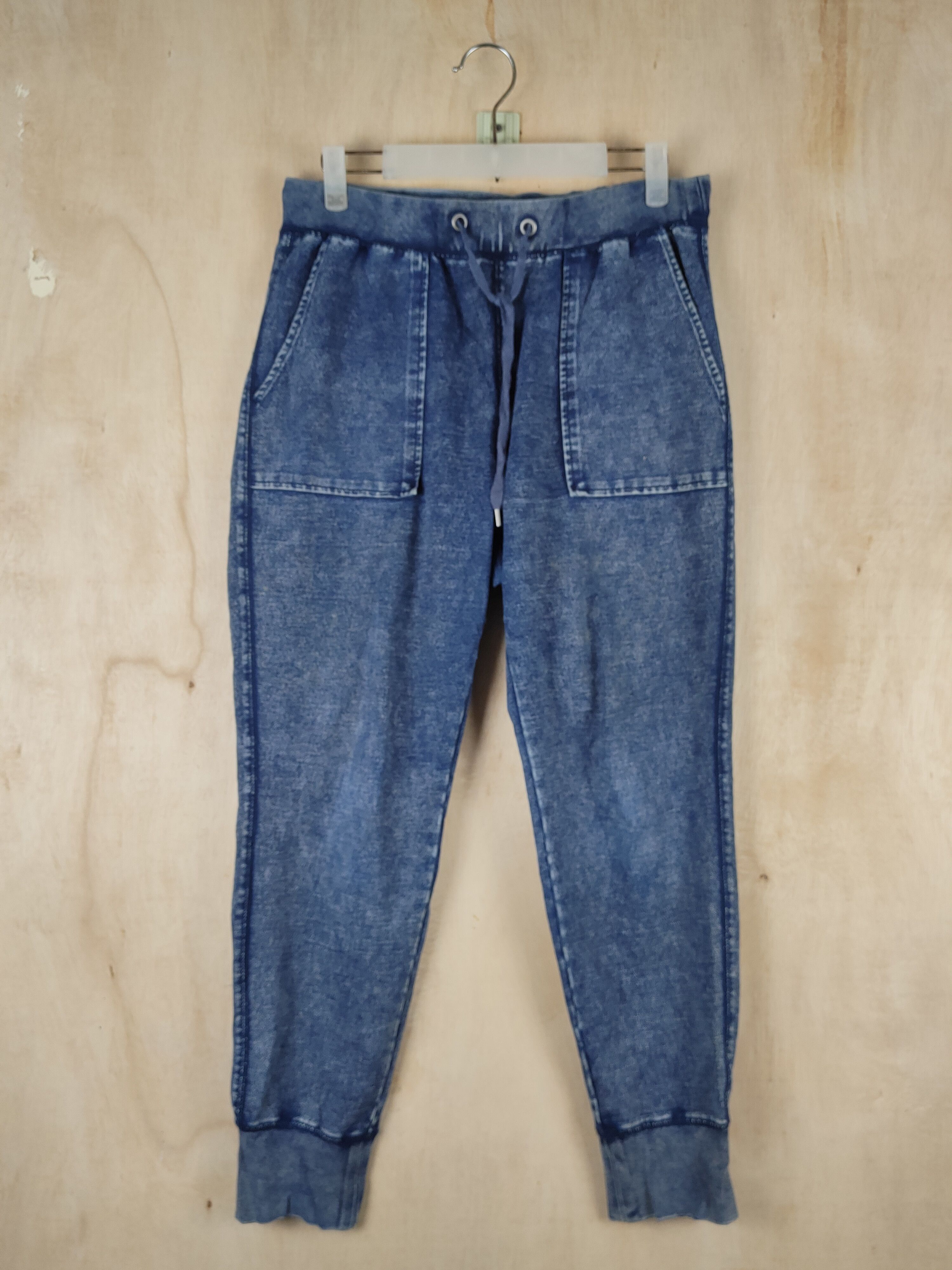 GU GU Blue Multipocket denim style Jogger Pants #S2511 Size 30" / US 8 / IT 44 - 1 Thumbnail