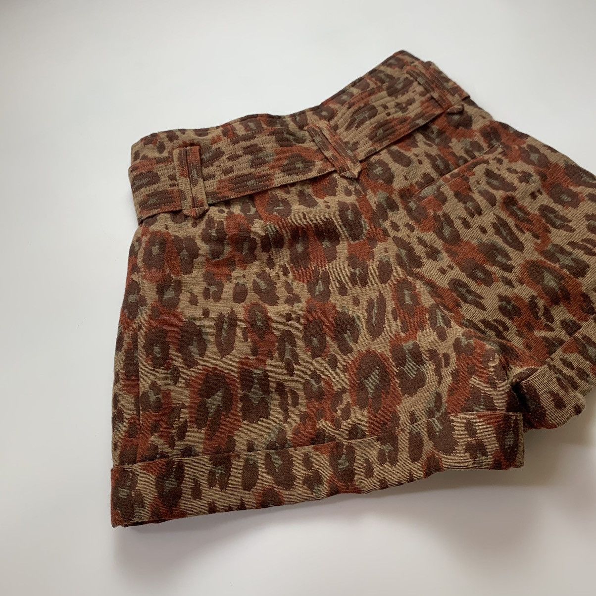Sezane Sezane Jacquard Leopard High Rise Shorts Size 34" / US 12 / IT 48 - 11 Thumbnail