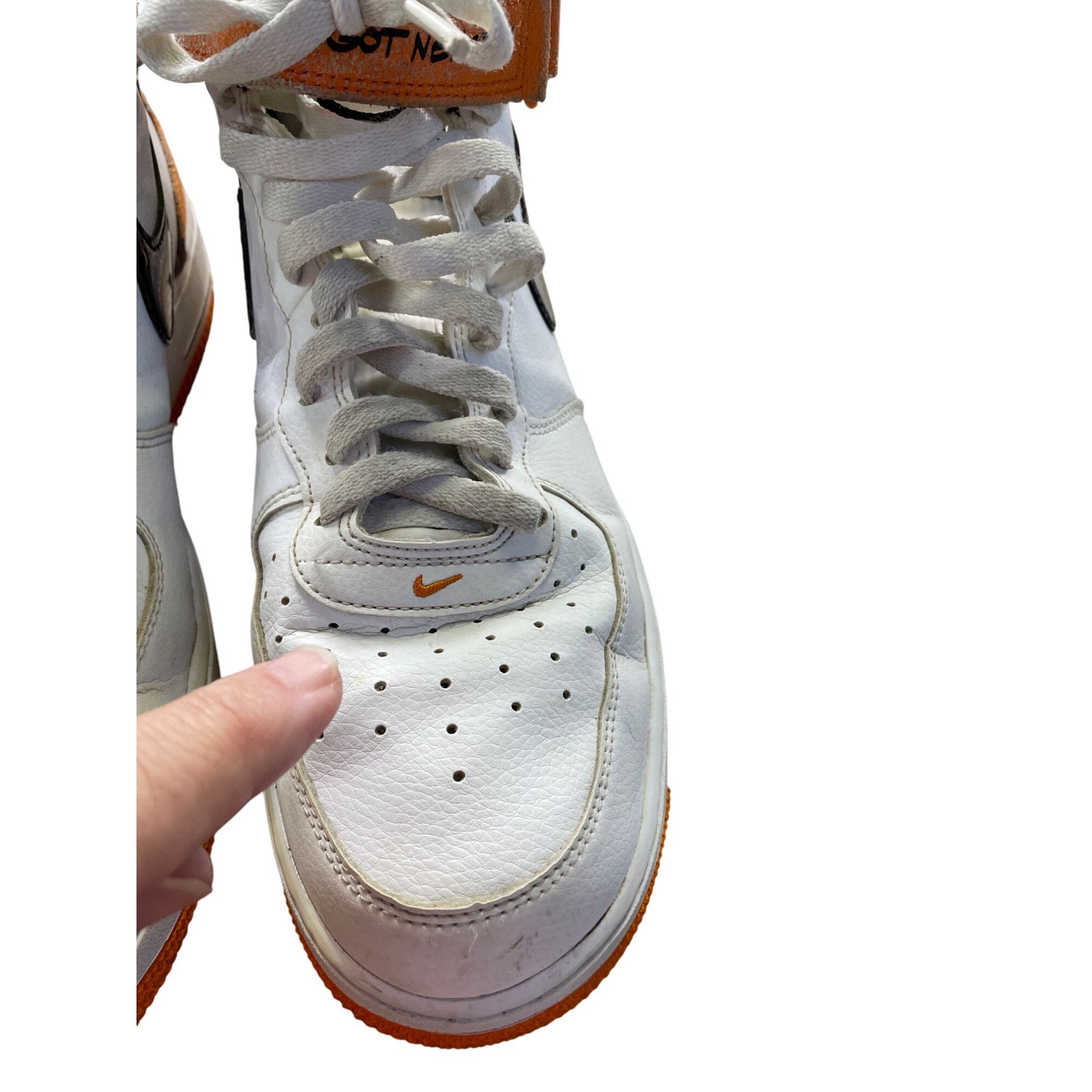 Nike Nike Air Force 1 Mid "I Got Next" Mens white orange Sneakers Size US 12 / EU 45 - 7 Thumbnail