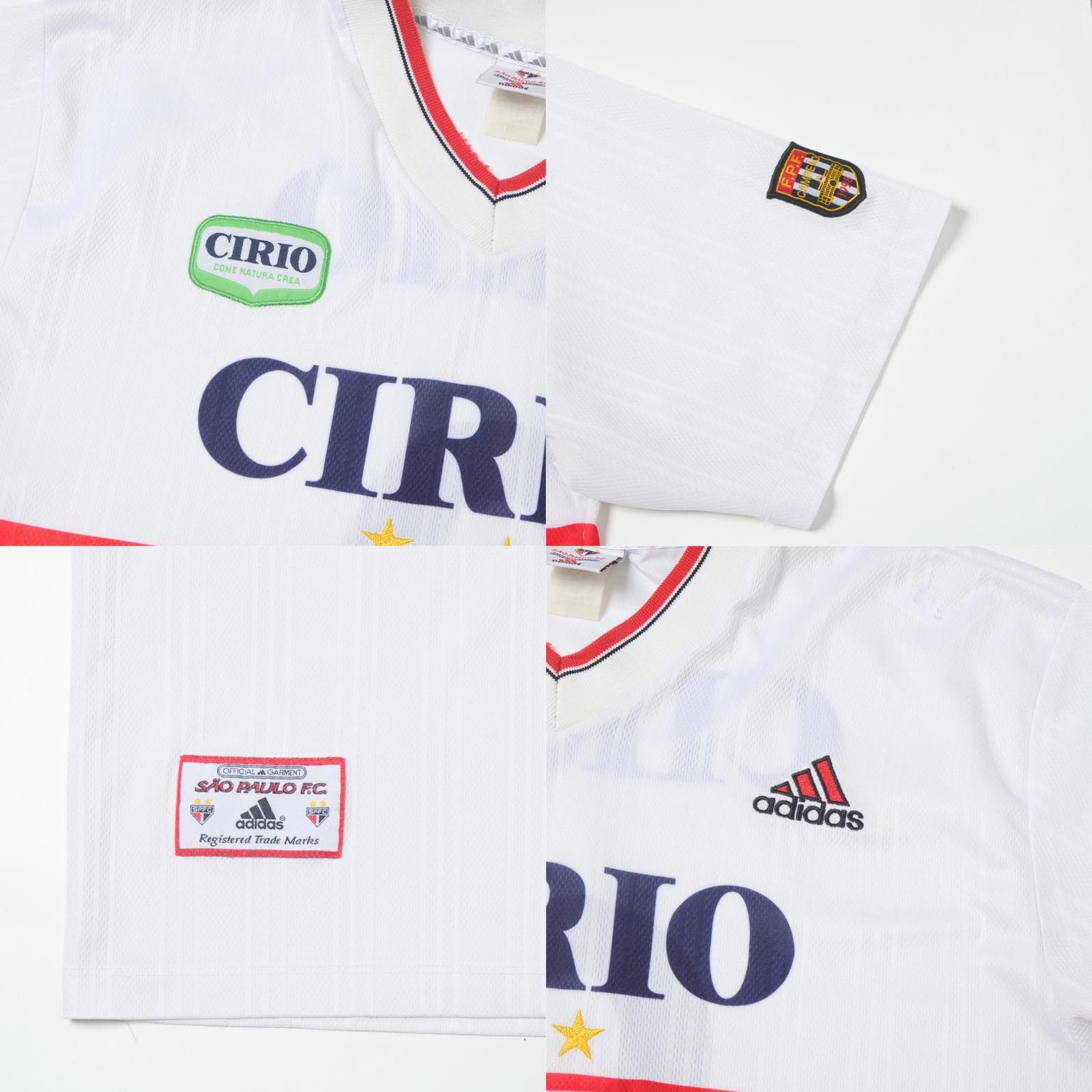 Adidas 1998 Sao Paulo Home Shirt Brazil (L) Size US L / EU 52-54 / 3 - 6 Thumbnail