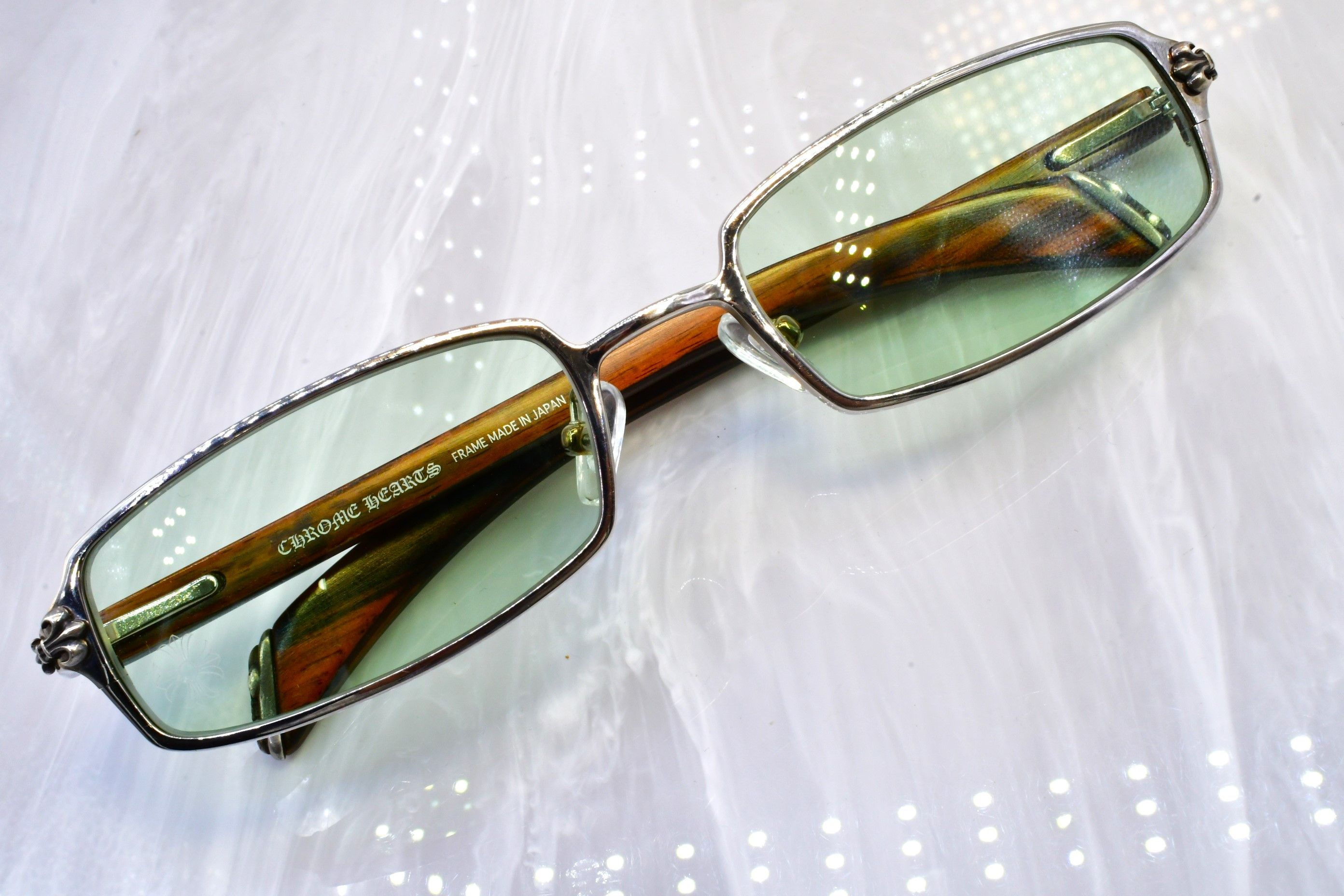 Chrome Hearts Chrome Hearts Web Rare vintage sunglasses 55/15 wood Size ONE SIZE - 2 Thumbnail