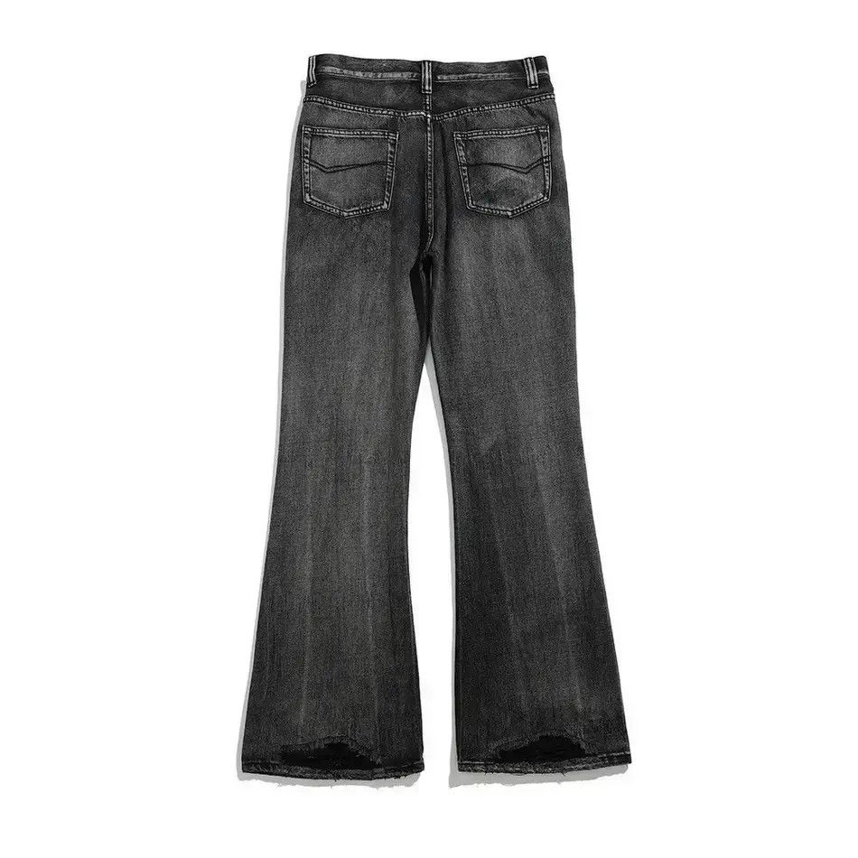 Japanese Brand Black Washed Damage Baggy jeans y2k 90’s retro style Size US 32 / EU 48 - 3 Thumbnail