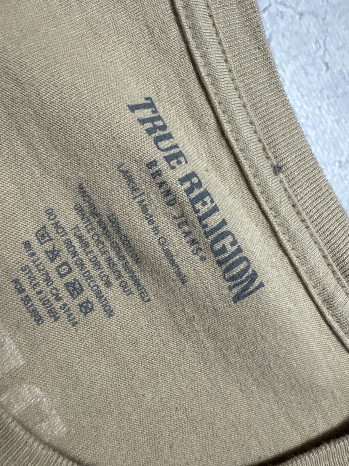 True Religion True Religion Buddha Big Logo T-Shirt Beige Size US L / EU 52-54 / 3 - 6 Thumbnail