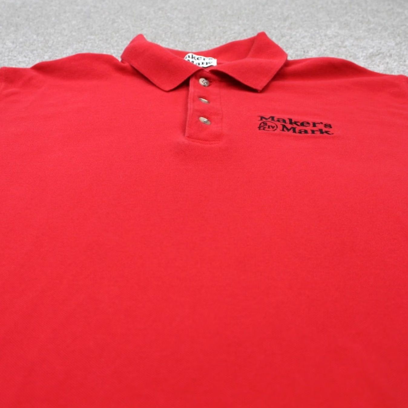 Vintage Makers Mark Polo Shirt Mens Large Red Pique Cotton Short Sleeve Pullover Shirt Polo Size US L / EU 52-54 / 3 - 4 Thumbnail