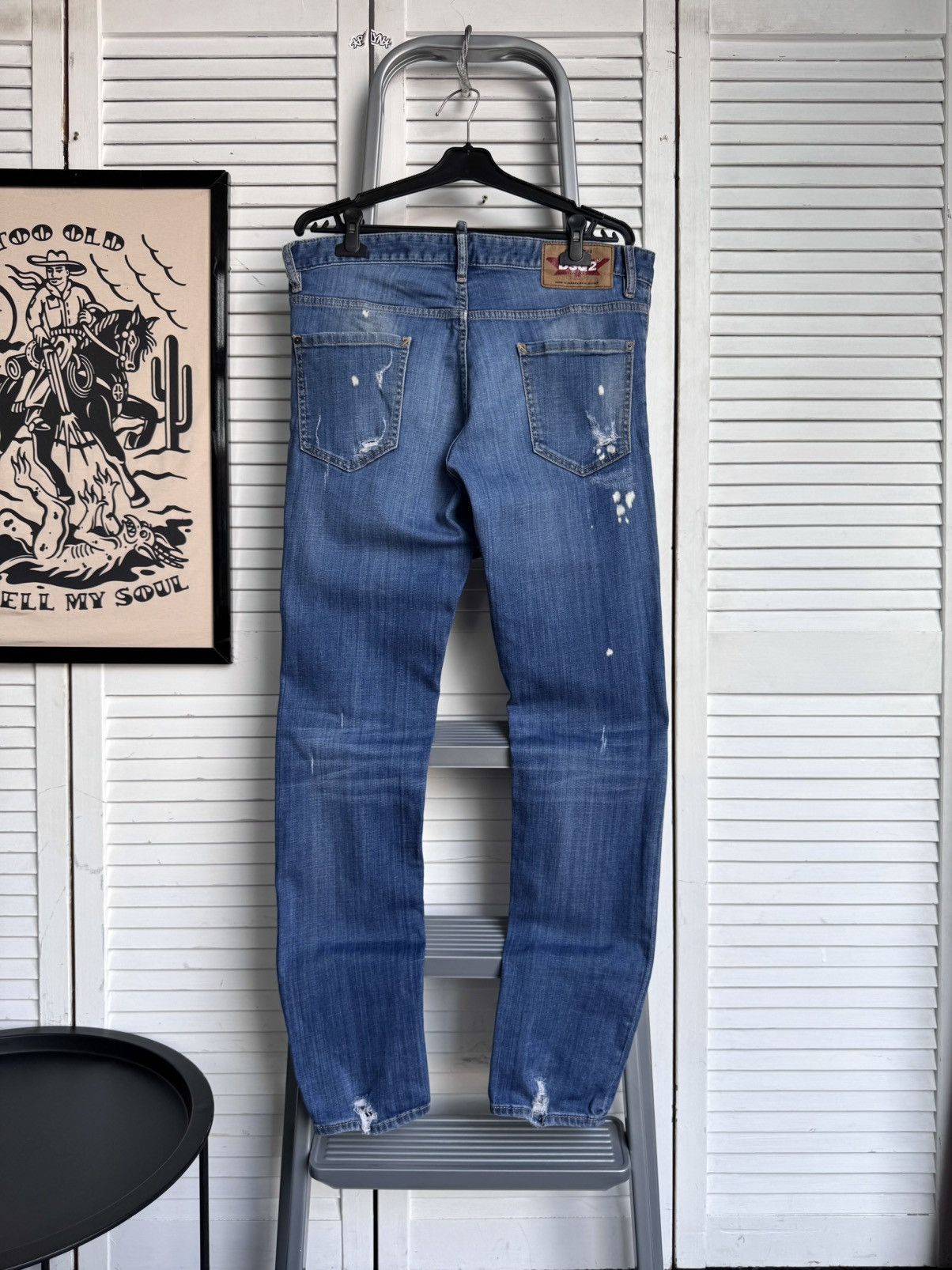 Dsquared2 Dsquared2 Cool Guy Jeans Painted Distressed Denim Size US 34 / EU 50 - 3 Thumbnail