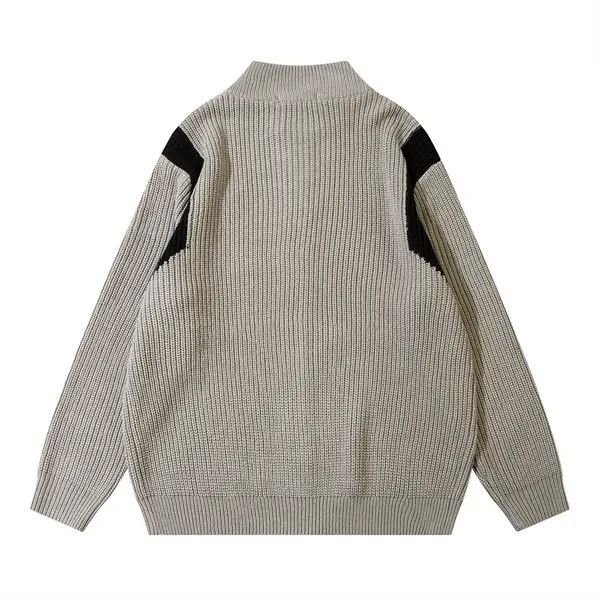 Vintage Hamaoka x Ayano GrayFull Zip Star Knit Sweater Size US L / EU 52-54 / 3 - 2 Thumbnail