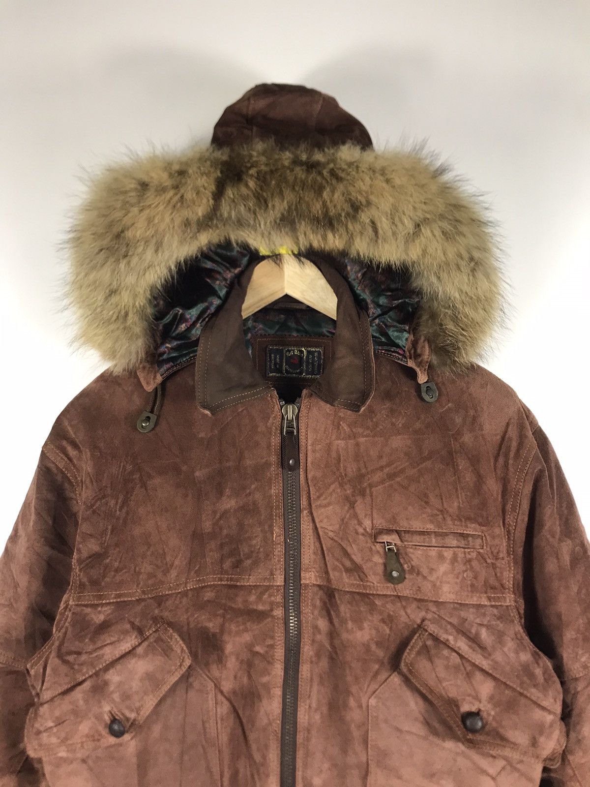 Genuine Leather ⚡️Vintage Art Able Development Hooded Faux Fur Leather Jacket Size US S / EU 44-46 / 1 - 4 Thumbnail