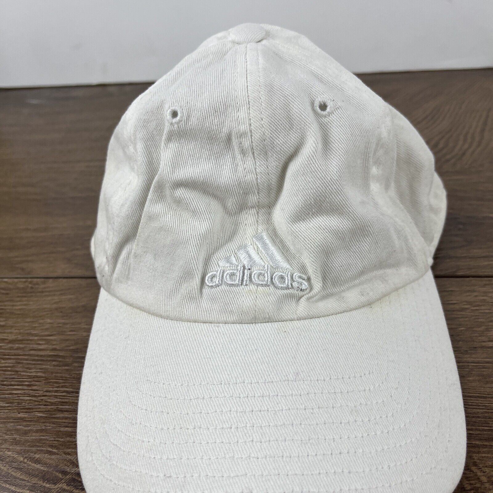 Adidas Adidas White Hat Adidas Athletic Running Hat Adjustable Adul Size ONE SIZE - 6 Thumbnail