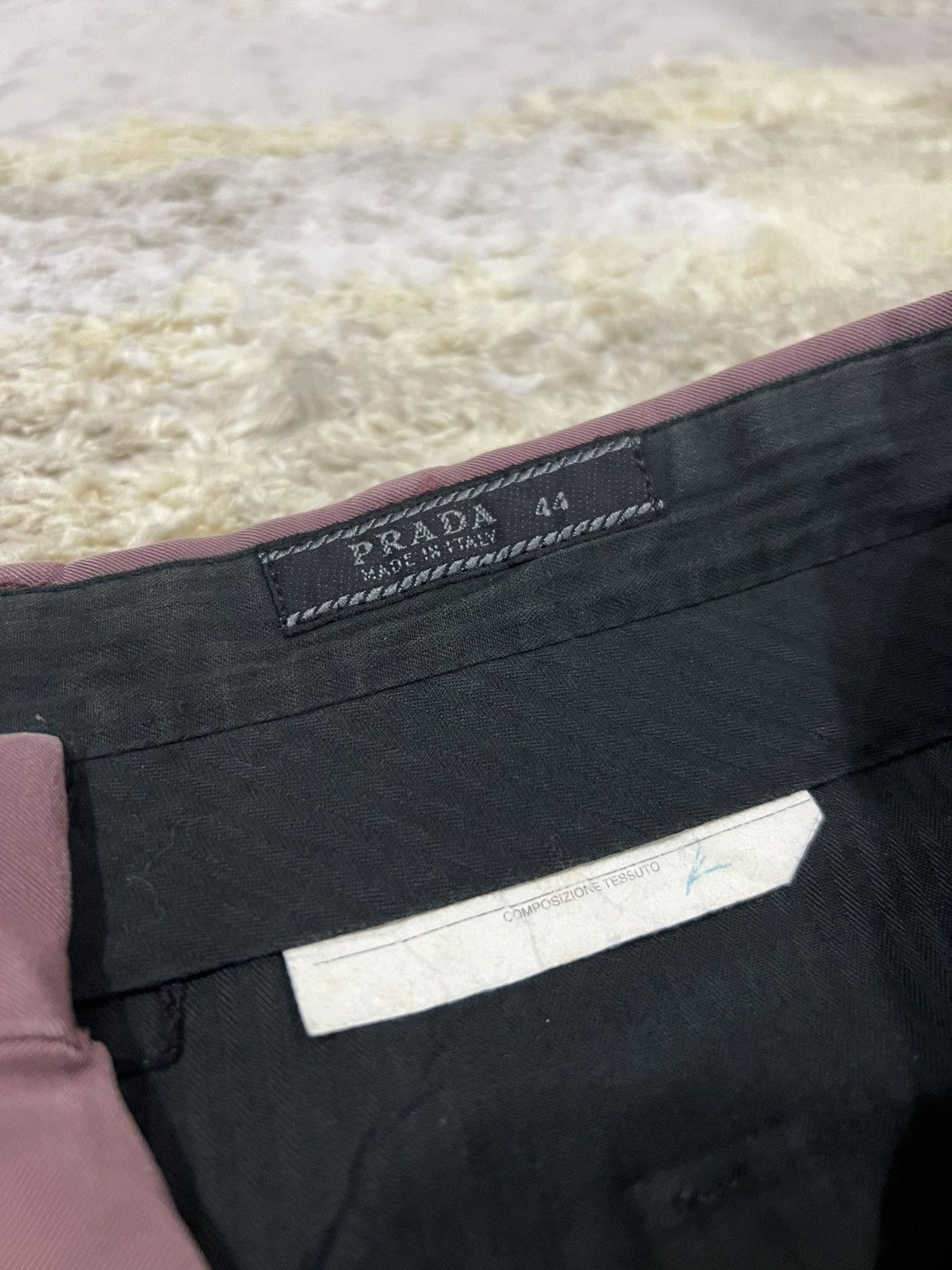 Prada 1990s Prada Burgundy Runway Regular Cut Trousers Pants Size US 28 / EU 44 - 11 Thumbnail