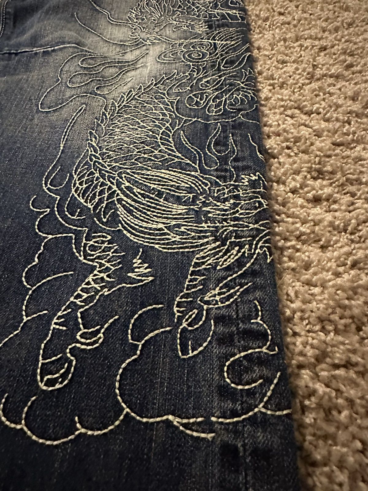 Ed Hardy Rare Ed Hardy Back Print Dragon Denim Size US 34 / EU 50 - 3 Thumbnail