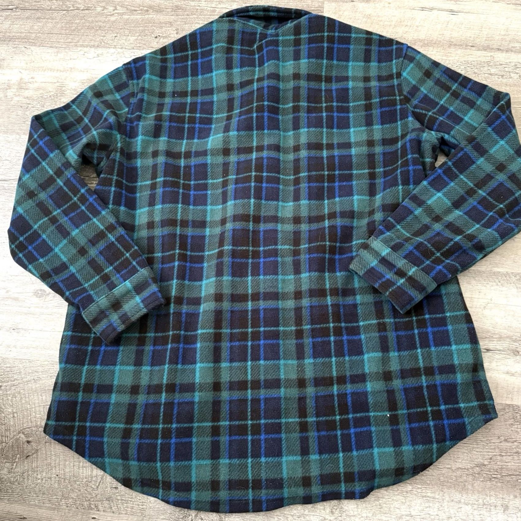 Eddie Bauer Eddie Bauer Shacket Fleece Shirt Womens Sz Medium Blue Green Plaid Chest Pocket Size M / US 6-8 / IT 42-44 - 4 Thumbnail