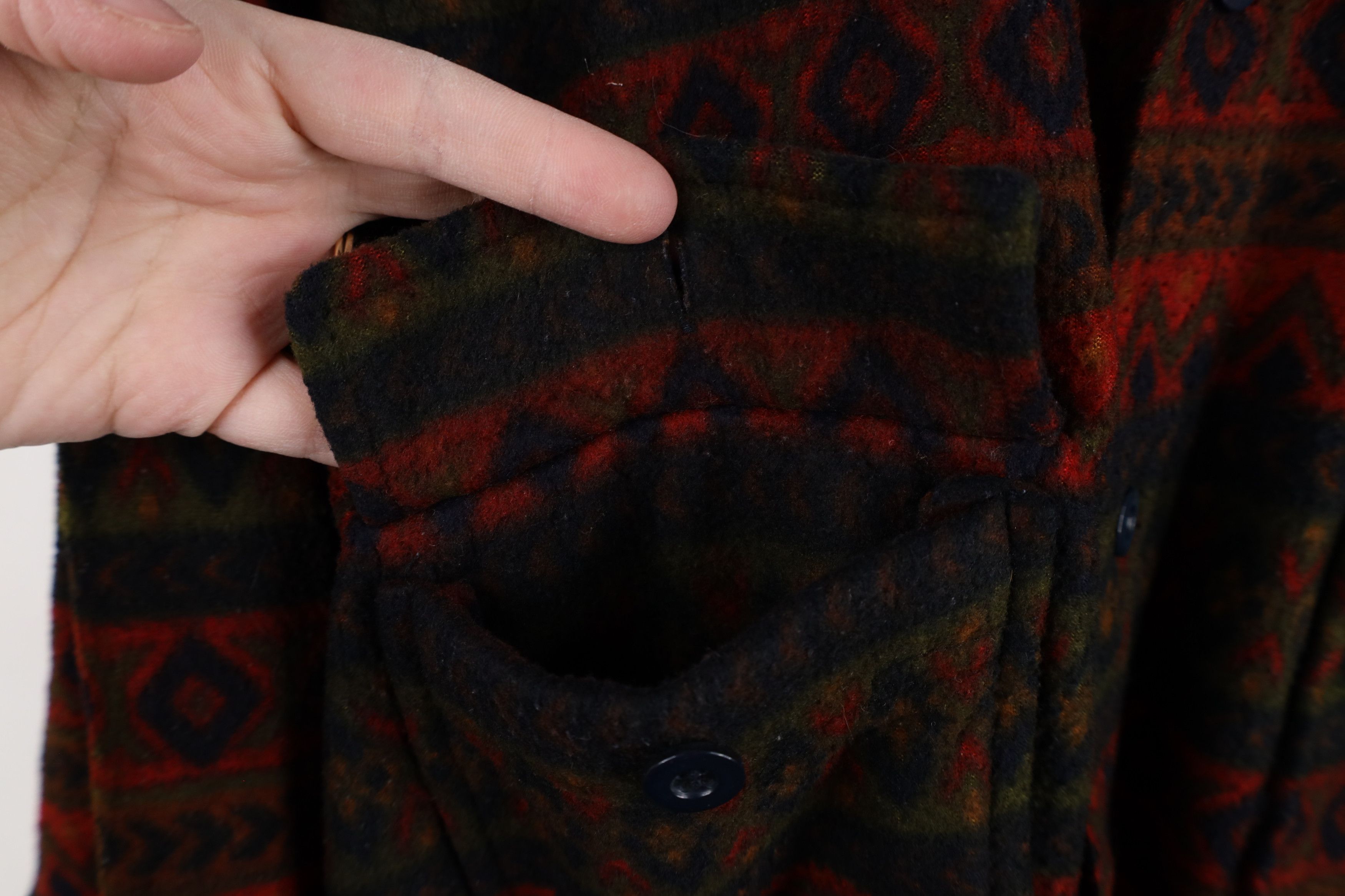 Vintage Vintage 90s Streetwear Rainbow Fair Isle Fleece Shirt Jacket Size US M / EU 48-50 / 2 - 4 Thumbnail