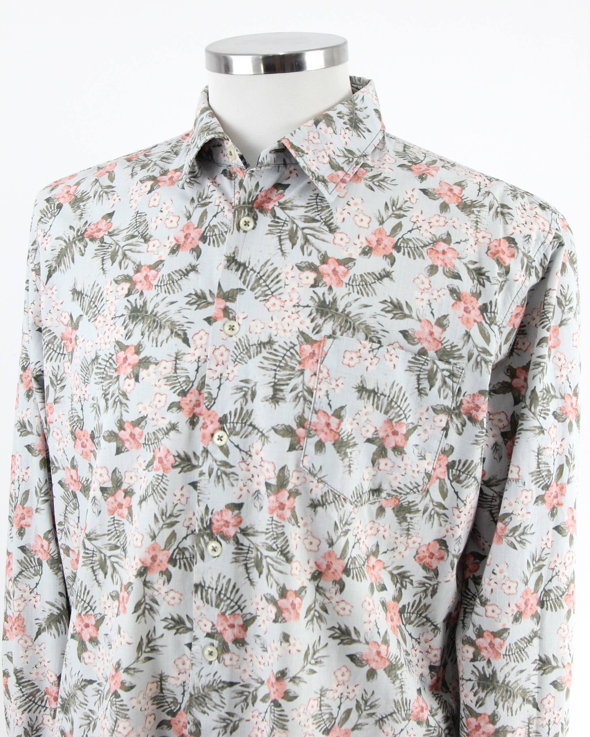 Hugo Boss HUGO BOSS Linen and cotton patterned shirt Size US XXL / EU 58 / 5 - 5 Thumbnail