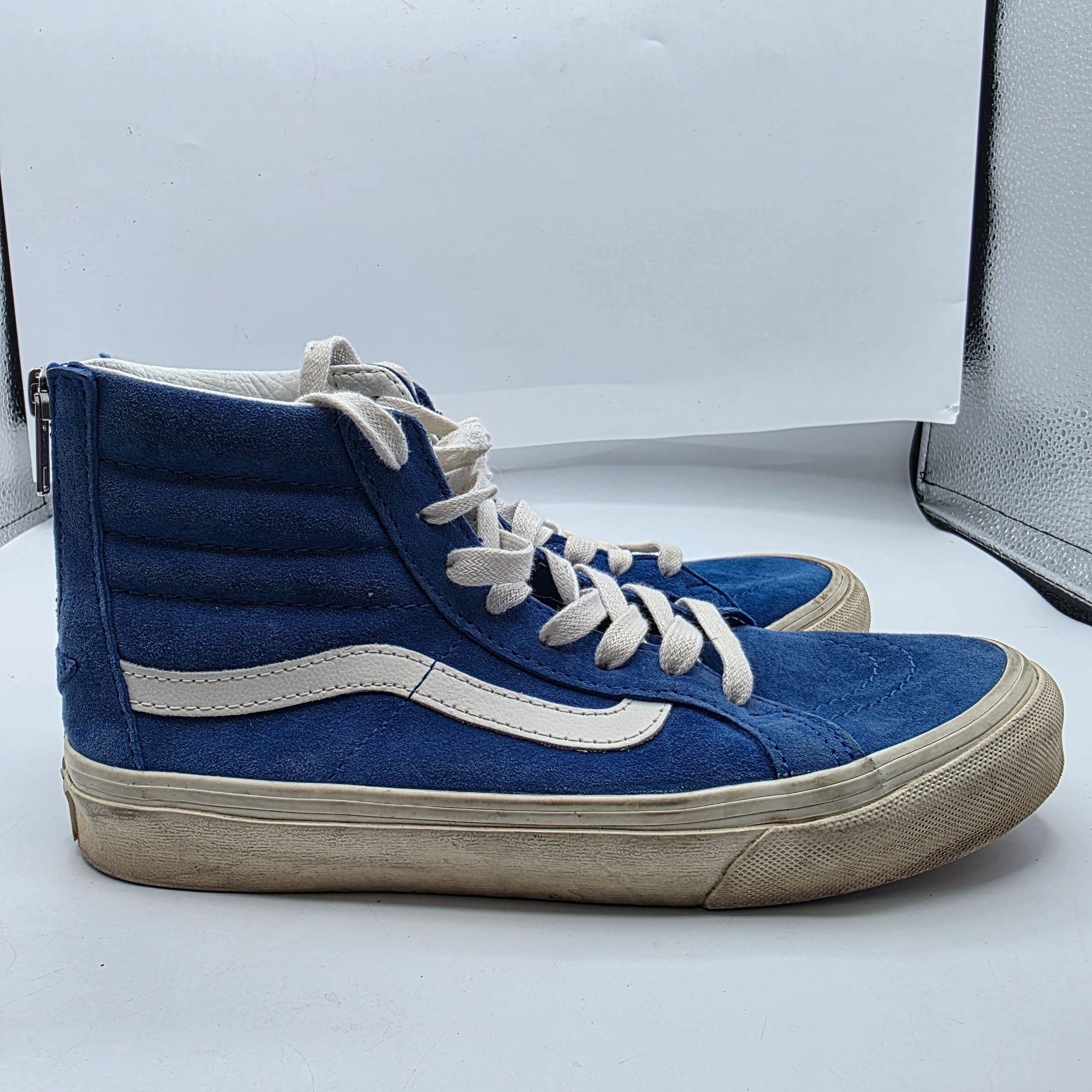 Vans Vans Sk8-Hi Mens 5.5 Blue White Hi Top Skateboarding Shoes S Size US 5.5 / EU 38 - 13 Thumbnail
