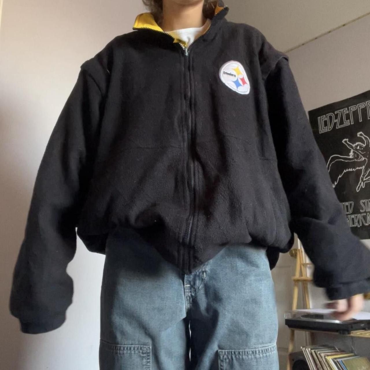 TW Steel vintage pittsburgh steelers fleece football jacket 📺 Size US XL / EU 56 / 4 - 2 Thumbnail
