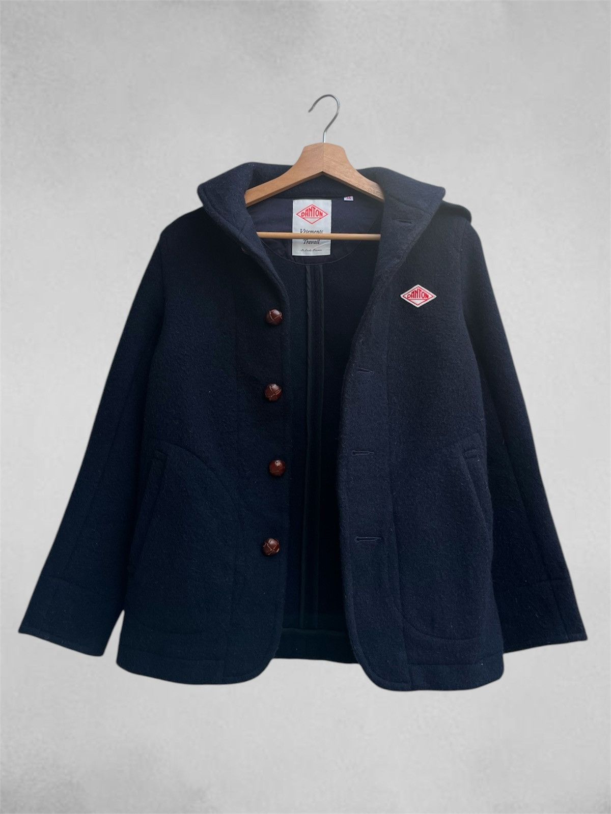 Danton × Le Laboureur Vintage Danton French Workwear Wool Mossa Jacket Size XS / US 0-2 / IT 36-38 - 3 Thumbnail