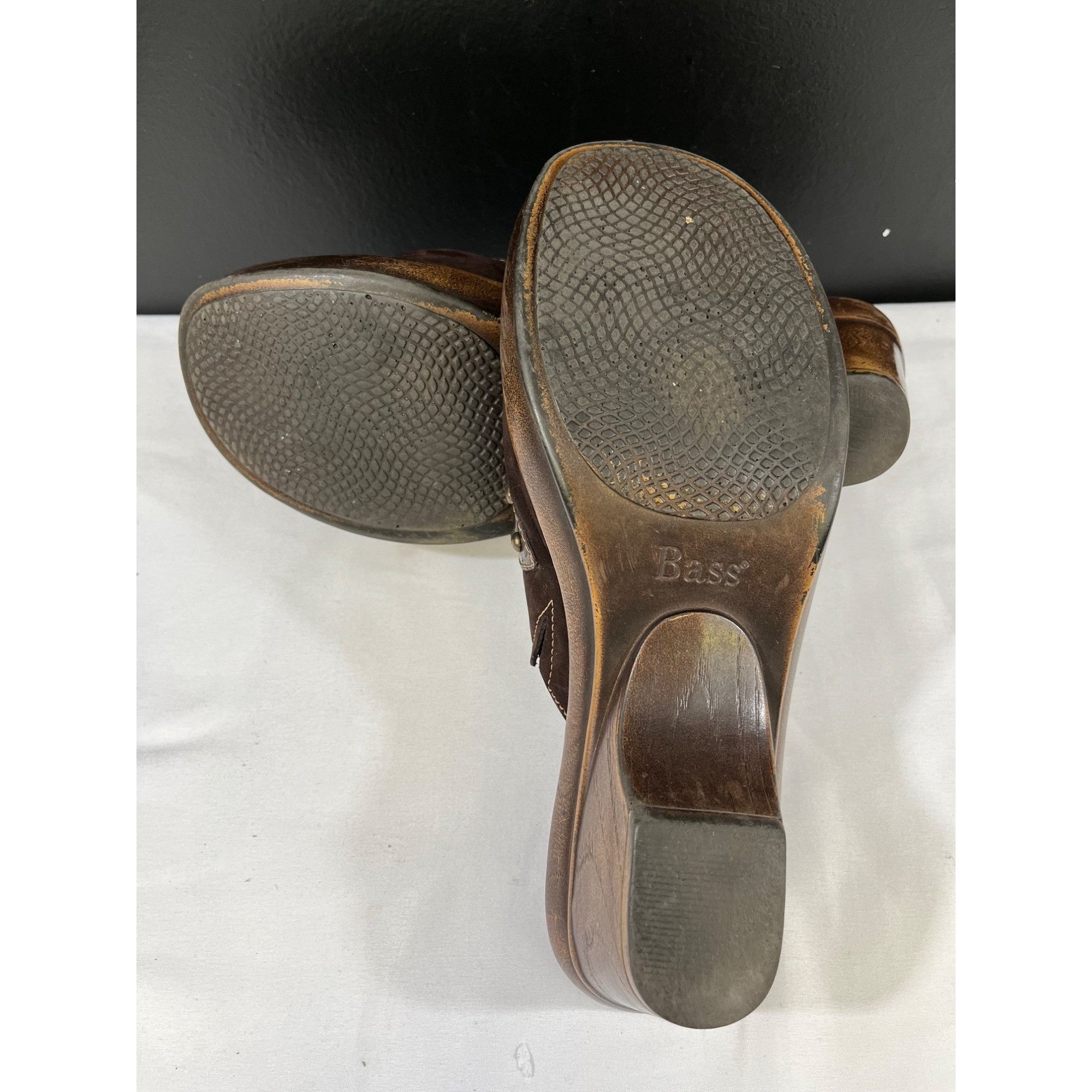 Bass Bass Gabby Womens Brown Leather Mule Shoes Size 8M SKU 6802 Size US 8 / IT 38 - 3 Thumbnail