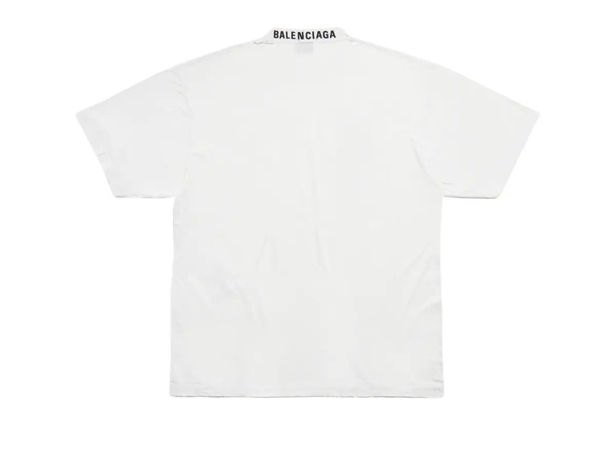Balenciaga o1la1rc1a0126 T-Shirt Medium Fit in White Size US S / EU 44-46 / 1 - 2 Thumbnail