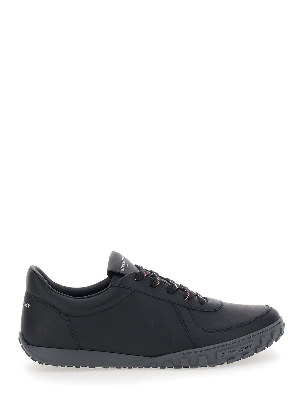 Givenchy 'Glide' black low top sneakers with logo lettering on the tongue and heel in leather for men Size US 11 / EU 44 - 1 Thumbnail
