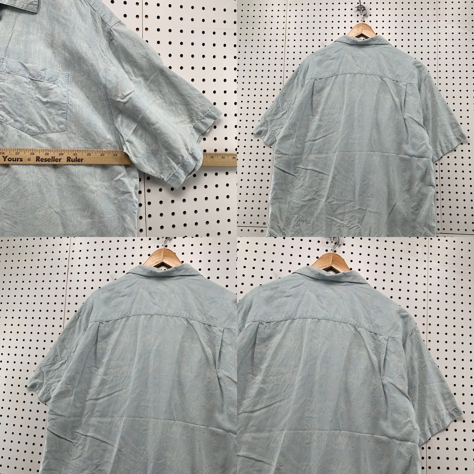 Tommy Bahama Tommy Bahama Silk Button Shirt Mens XL Blue All Over Floral Print Shirt Size US XL / EU 56 / 4 - 9 Thumbnail