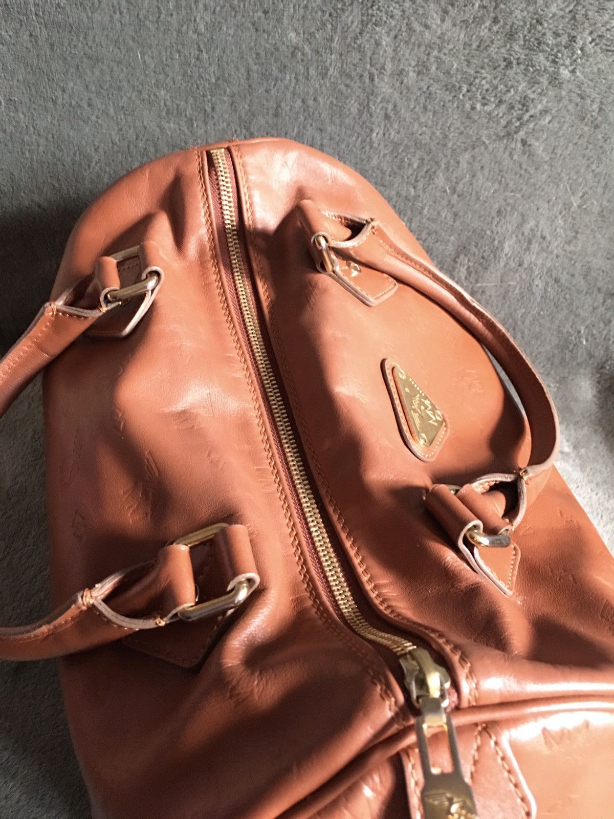 Vintage Maison Mollerus Leather Monogram Vintage Handbag Should Bag Size ONE SIZE - 9 Thumbnail