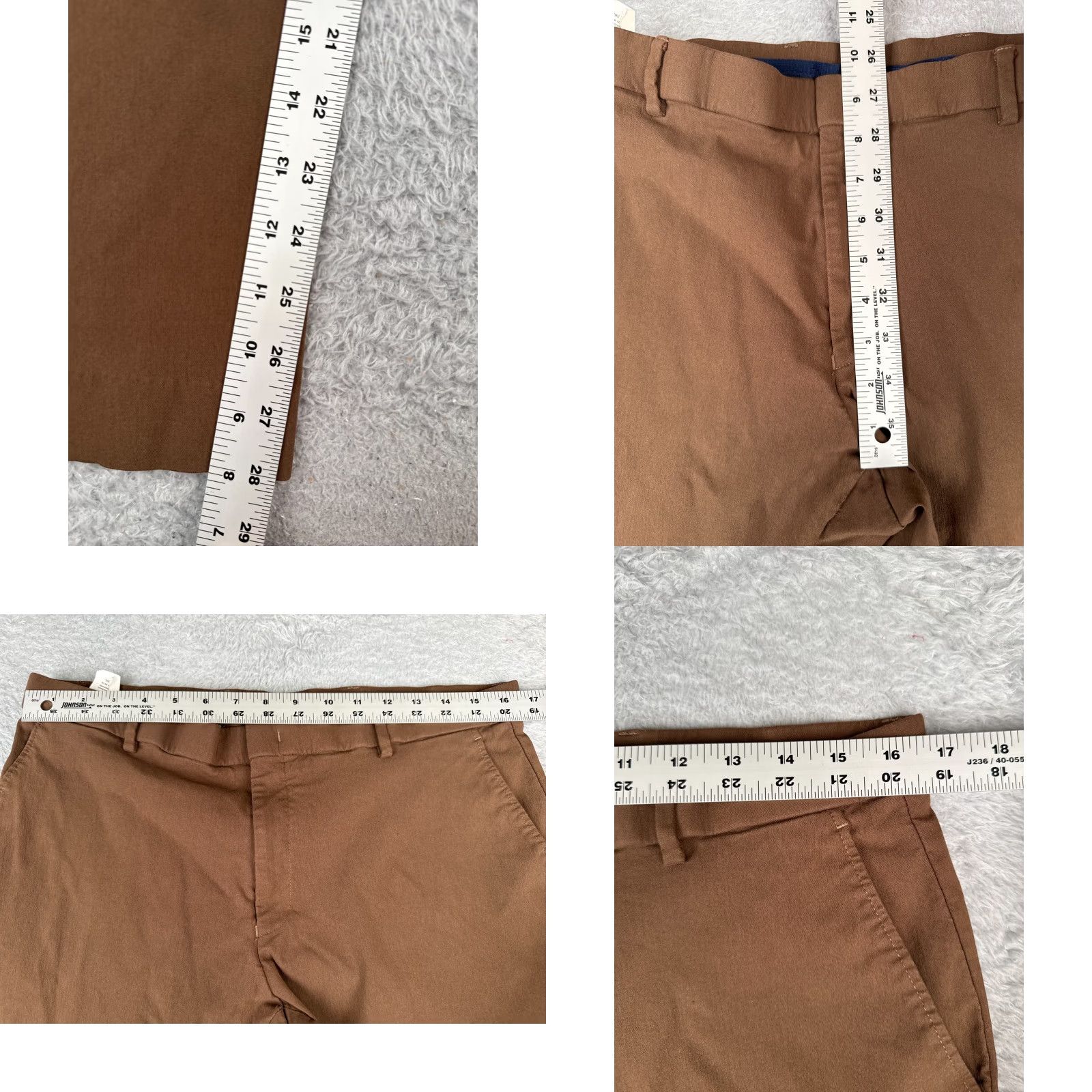 Eddie Bauer Tommy Hilfiger Pants Mens 36 Brown Flat Front Rayon Nylon Blend Straight Leg 30L Size US 36 / EU 52 - 8 Thumbnail