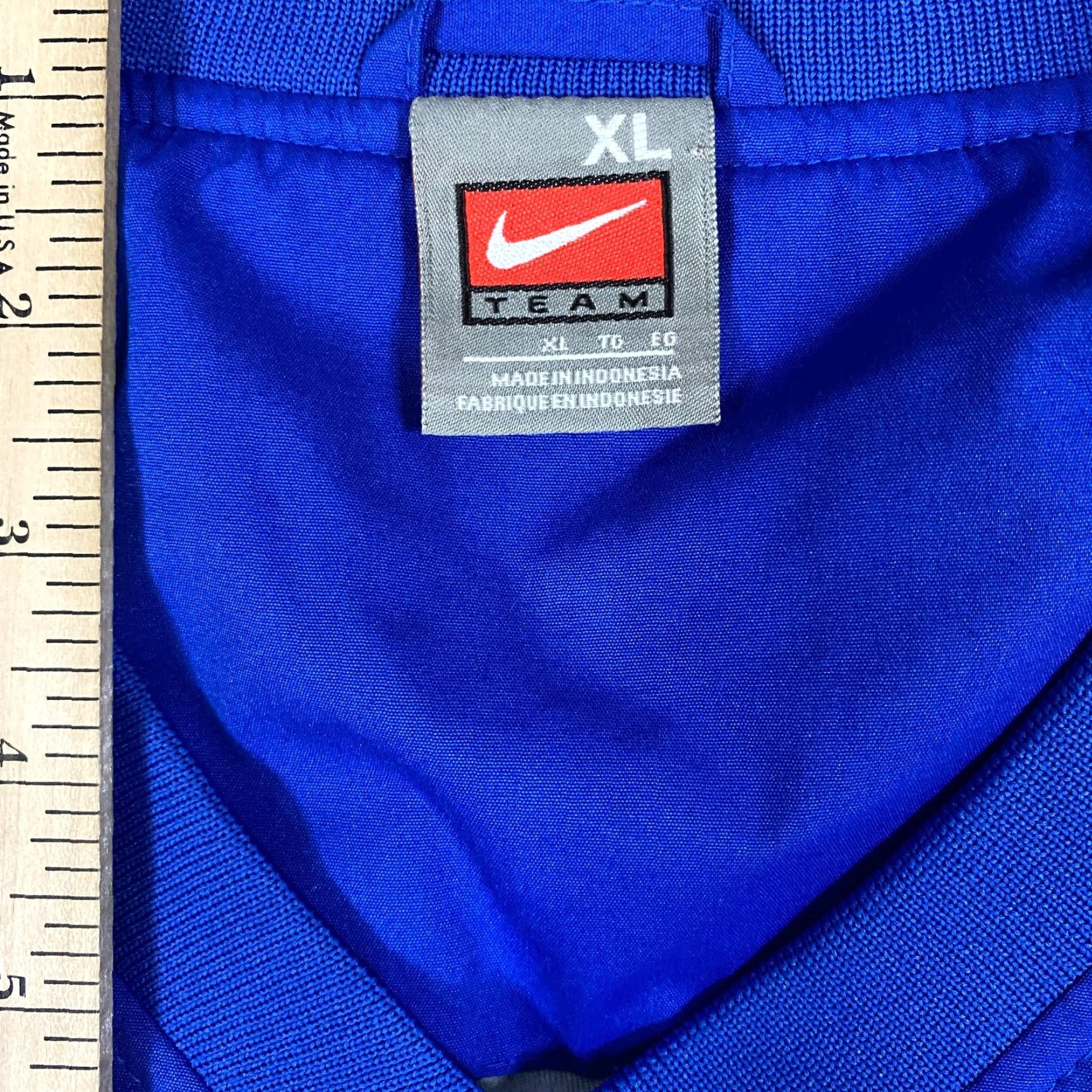 Nike Nike Team Jacket Mens XL Blue Cobalt V-Neck Lined Center Swoosh Size US XL / EU 56 / 4 - 4 Thumbnail