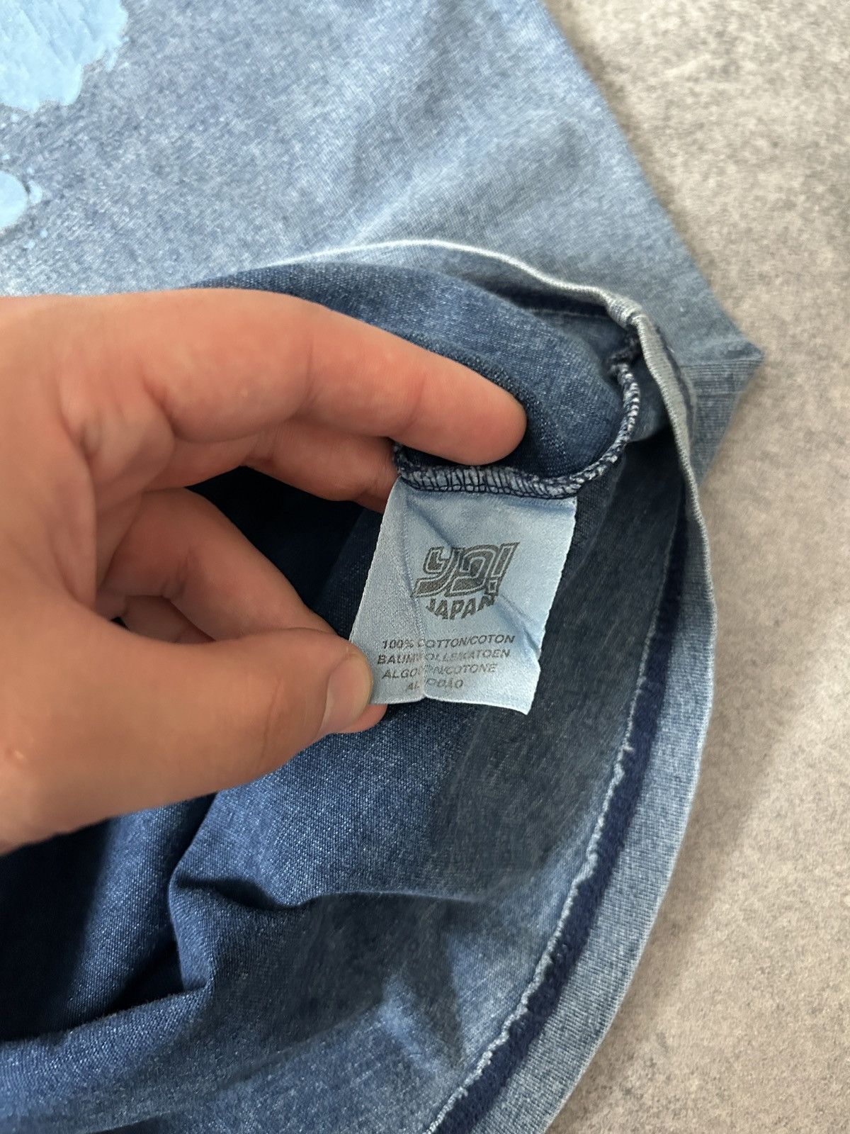 Japanese Brand Vintage Yo japan Biker big logo shirt mens washed blue Size US L / EU 52-54 / 3 - 5 Thumbnail