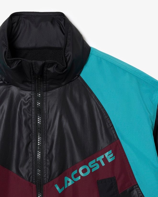 Lacoste 42 L Lacoste Track Jacket Oversized Colorblock Black Teal Size L / US 10 / IT 46 - 4 Thumbnail