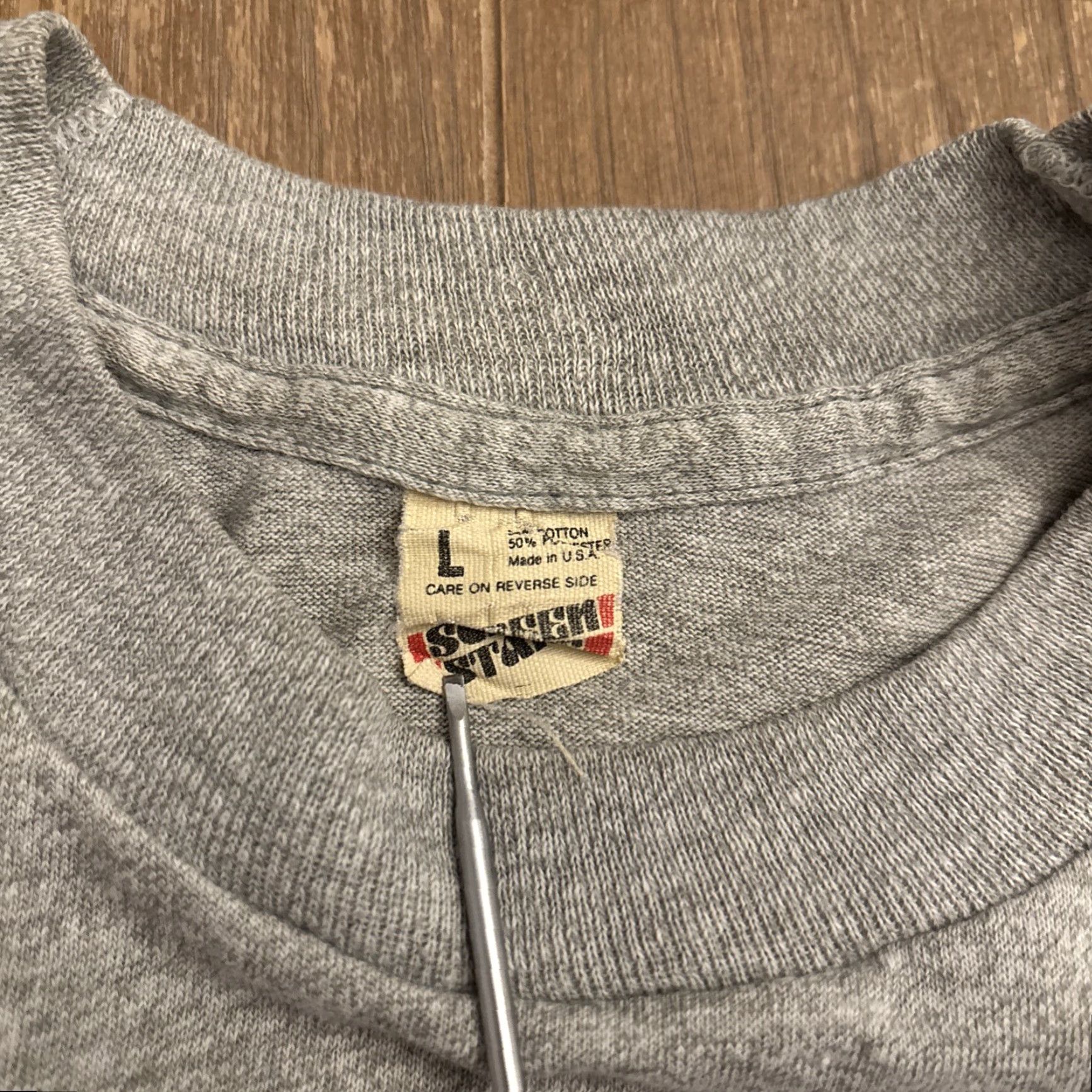 Vintage VINTAGE Screen Stars T-Shirt Pennsylvania Winery Nittany Valley Gray Size L Mens Short Sleeve Crew Neck Single Stitch Size US L / EU 52-54 / 3 - 3 Thumbnail