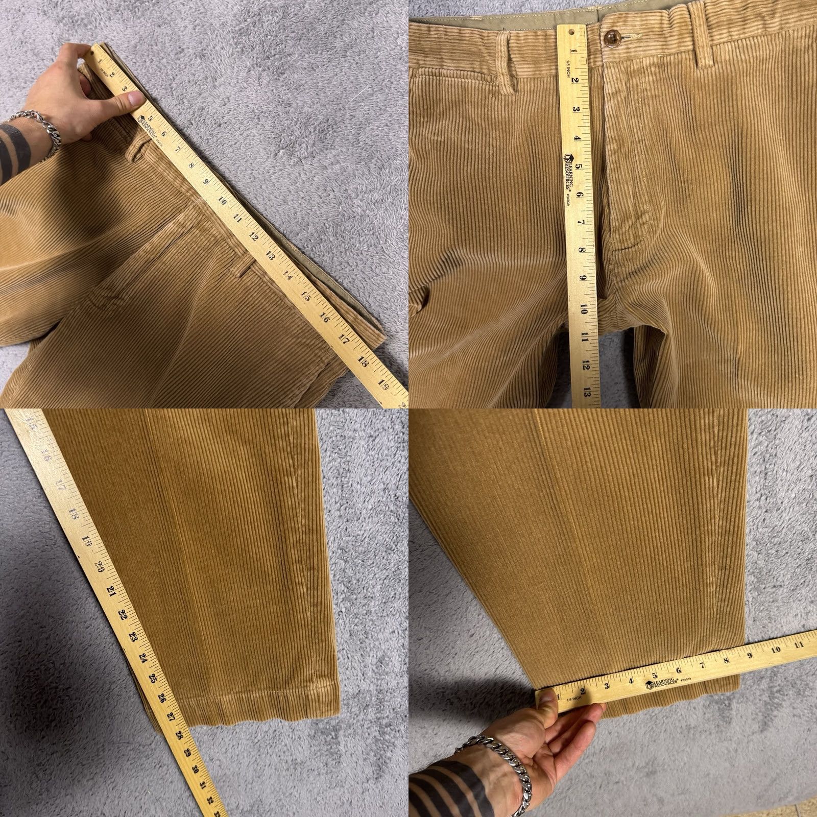 Polo Ralph Lauren VINTAGE Polo Ralph Lauren Preston Pant Pants Brown Mens 36x28 Corduroy Chino Trouser 90s Casual Workwear Size US M / EU 48-50 / 2 - 8 Thumbnail