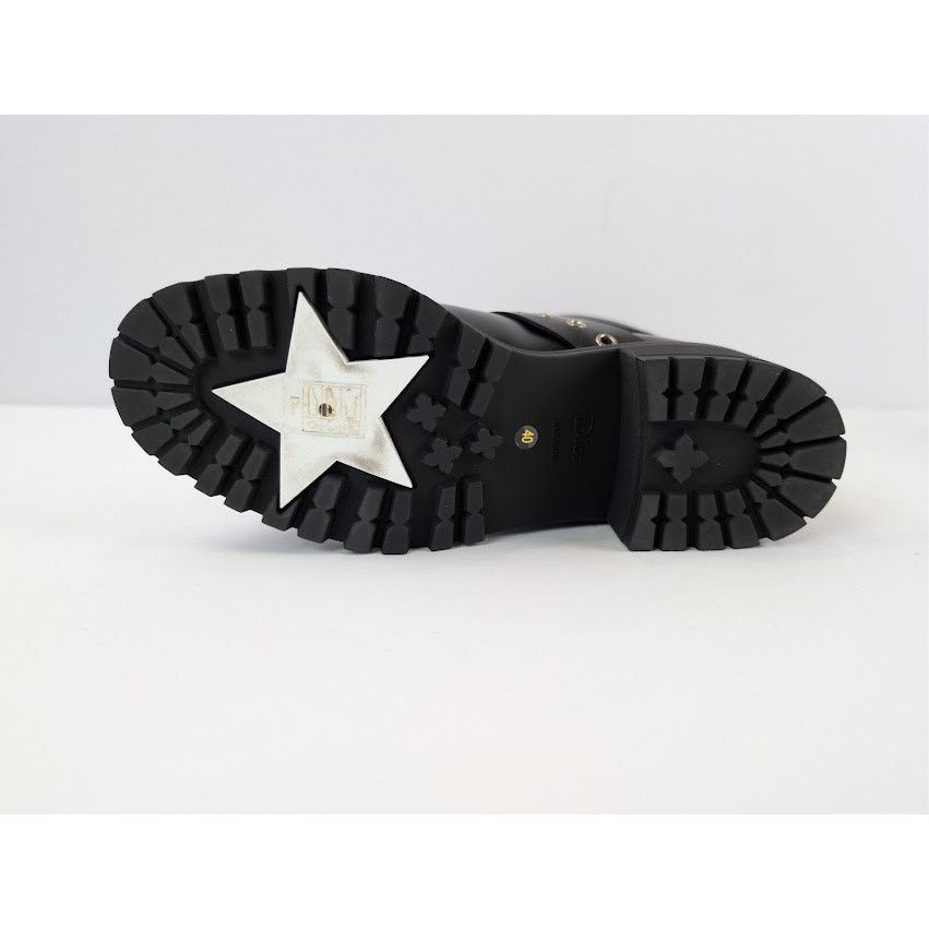 Dior o1rshd1 Christian Zip Detailed Buckled Boots in Black Size US 10 / IT 40 - 14 Thumbnail