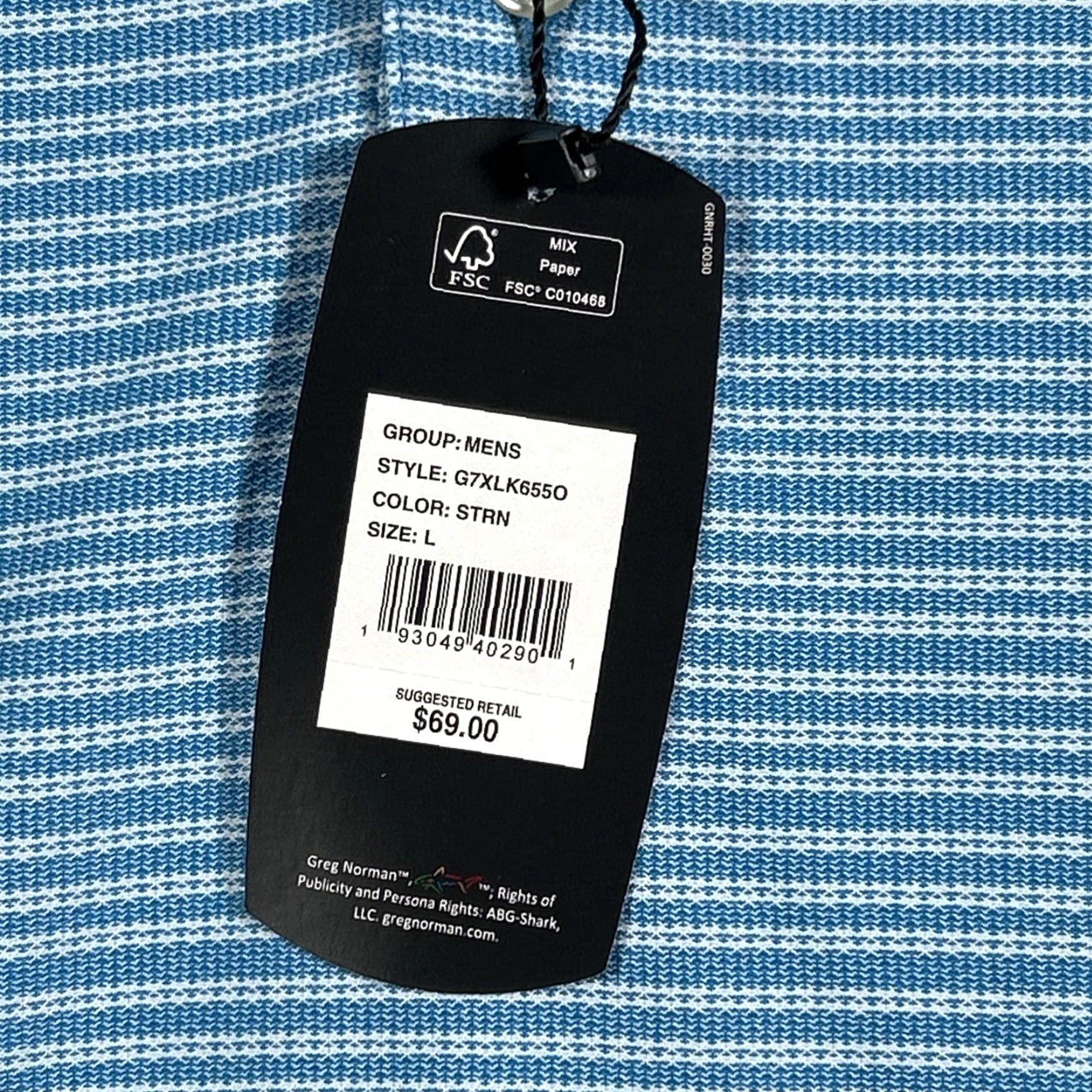 Vintage Greg Norman Polo Shirt Mens Large Blue Golf Performance Stretch New Size US L / EU 52-54 / 3 - 6 Thumbnail
