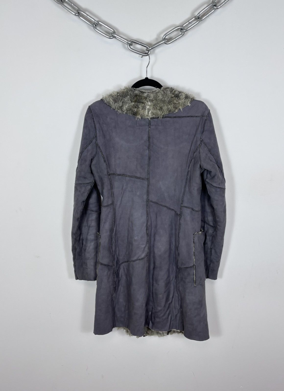 Armani Armani Jeans Vintage Women’s Vegan Leather Fur Coat Jacket Size S / US 4 / IT 40 - 3 Thumbnail