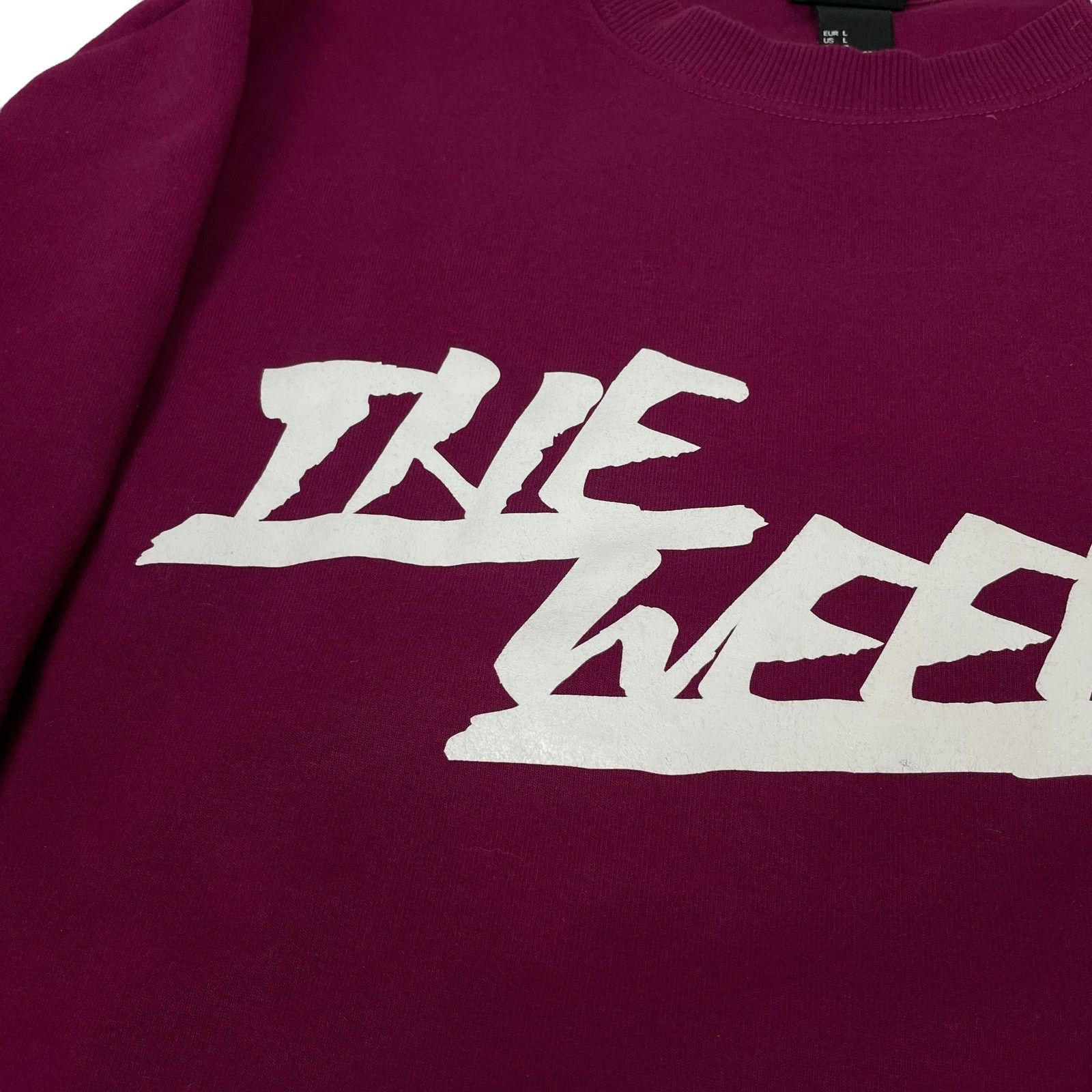 H&M H&M The Weeknd Men's Burgundy Crew Neck Sweatshirt Large Size US L / EU 52-54 / 3 - 3 Thumbnail