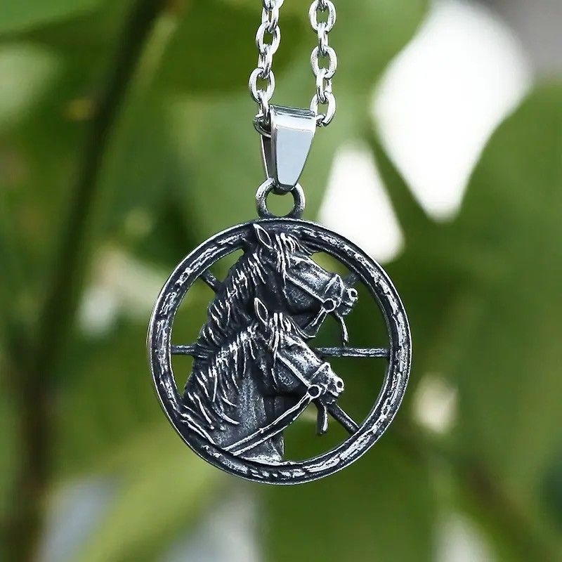 Jewelry Double Horses Long Necklace Size ONE SIZE - 1 Thumbnail