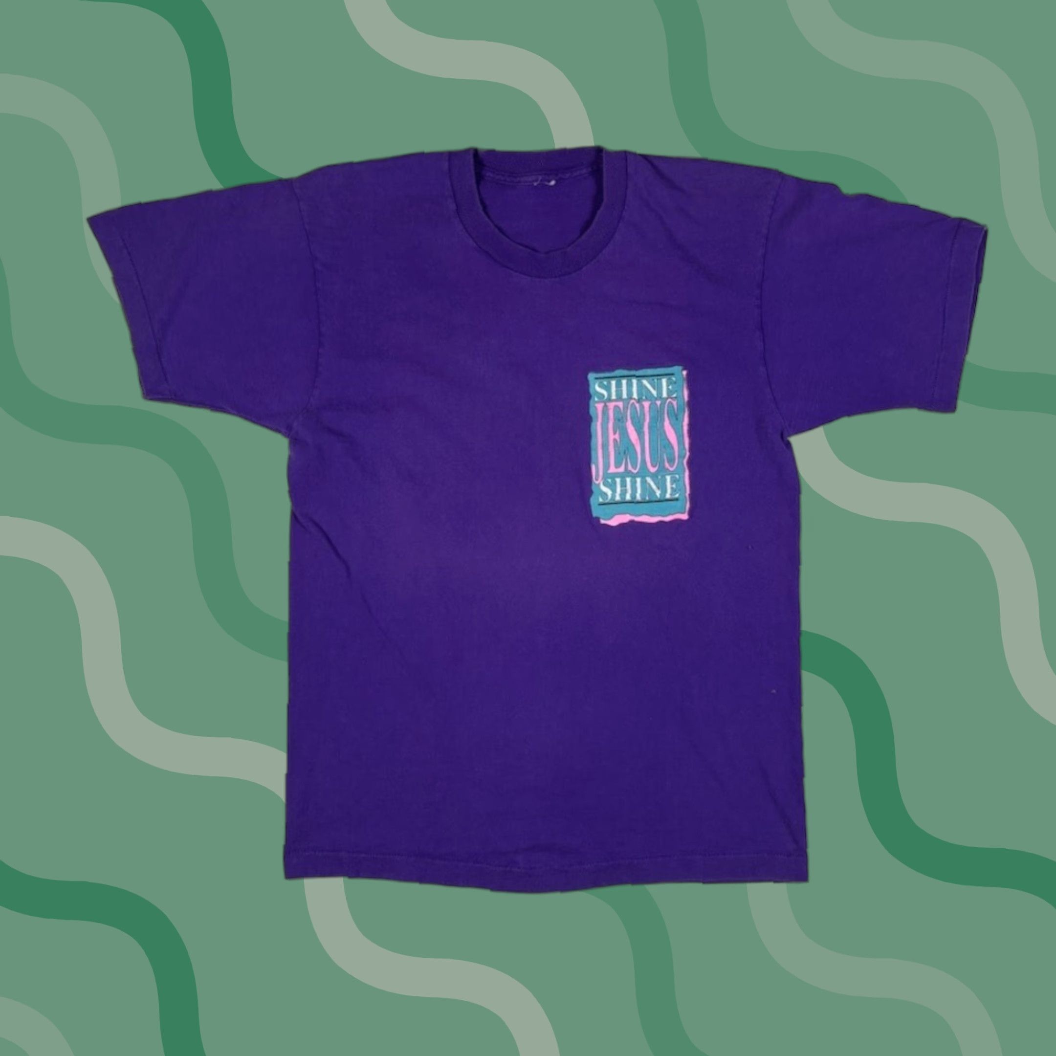 Anvil VINTAGE Anvil Shirt Men's L Purple 90s Religion God Event Church 90s American Size US L / EU 52-54 / 3 - 1 Thumbnail